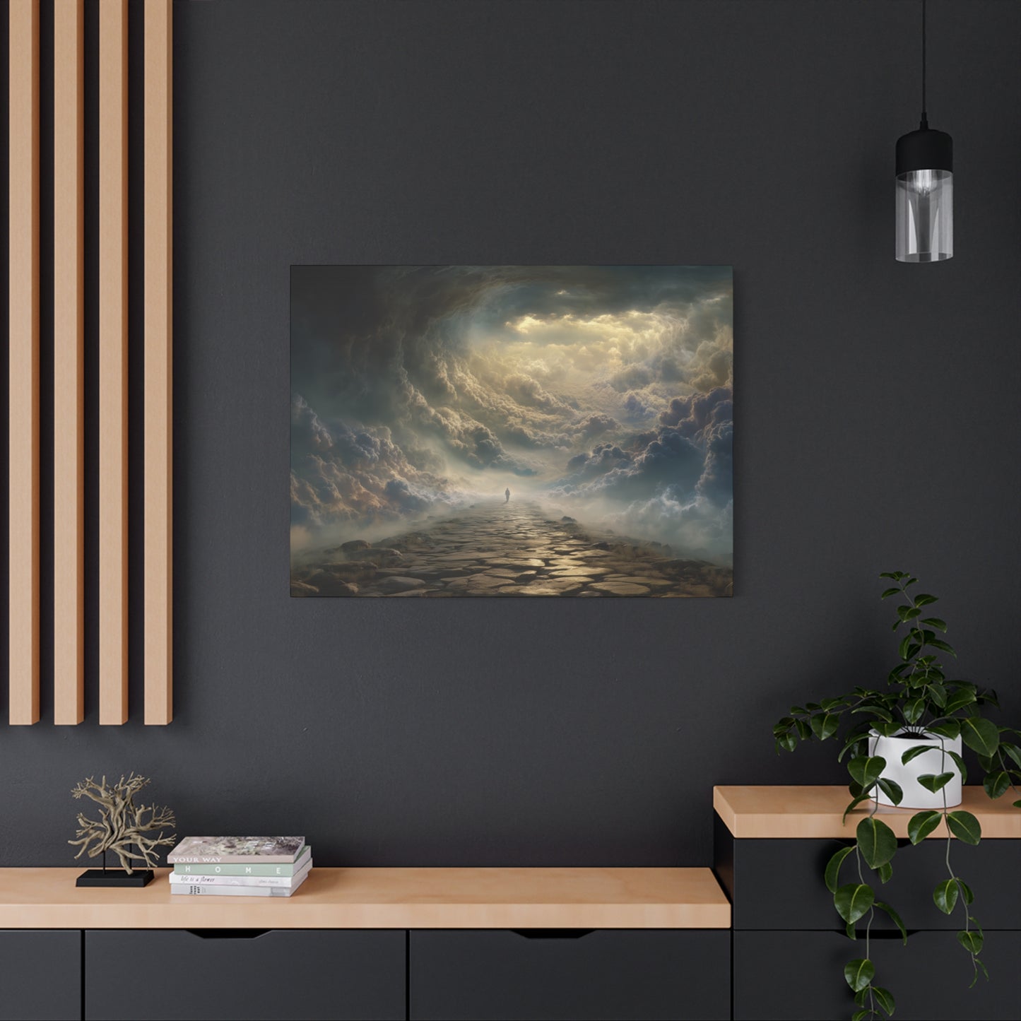 Sky and Pathway Artwork - Canvas & Poster Prints, Dreamy Landscape Canvas, Clouds Home Decor, Sky and Pathway Artwork