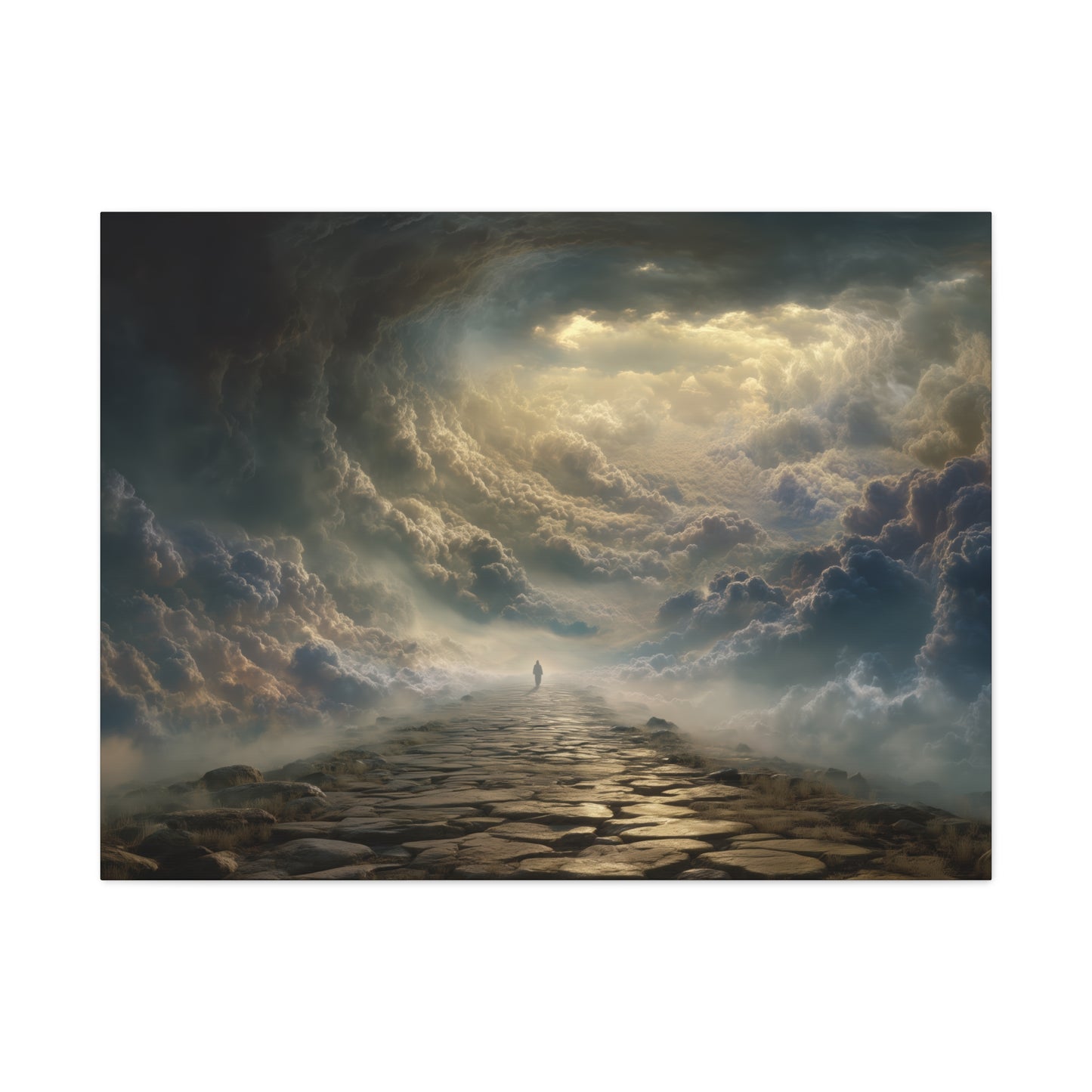 Sky and Pathway Artwork - Canvas & Poster Prints, Dreamy Landscape Canvas, Clouds Home Decor, Sky and Pathway Artwork
