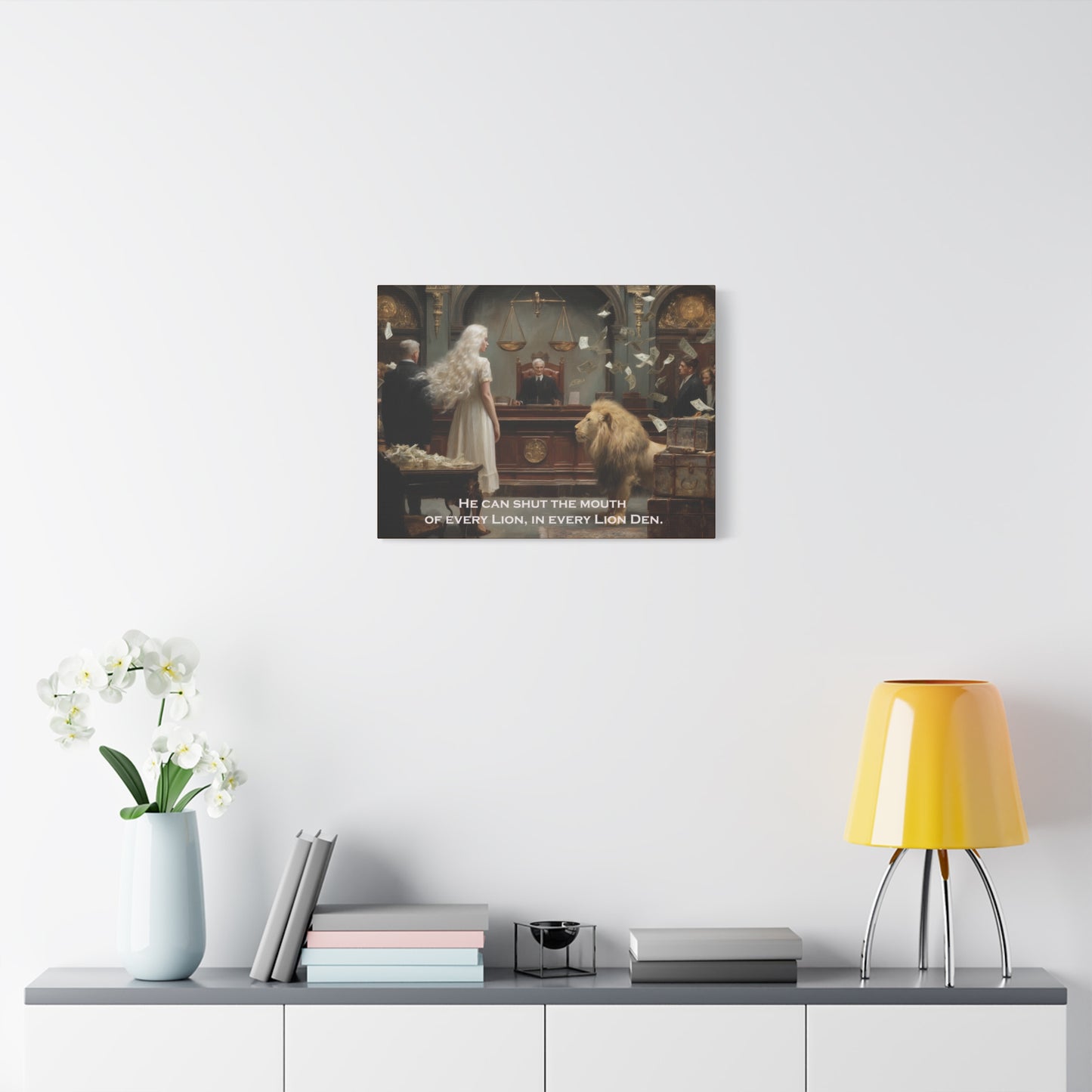 Lion Den Design - Canvas & Poster Prints, Religious Canvas Wall Art, Christian Inspirational Quote, Faith-based Home Decor, Unique Gift ideas, Motivational Quote