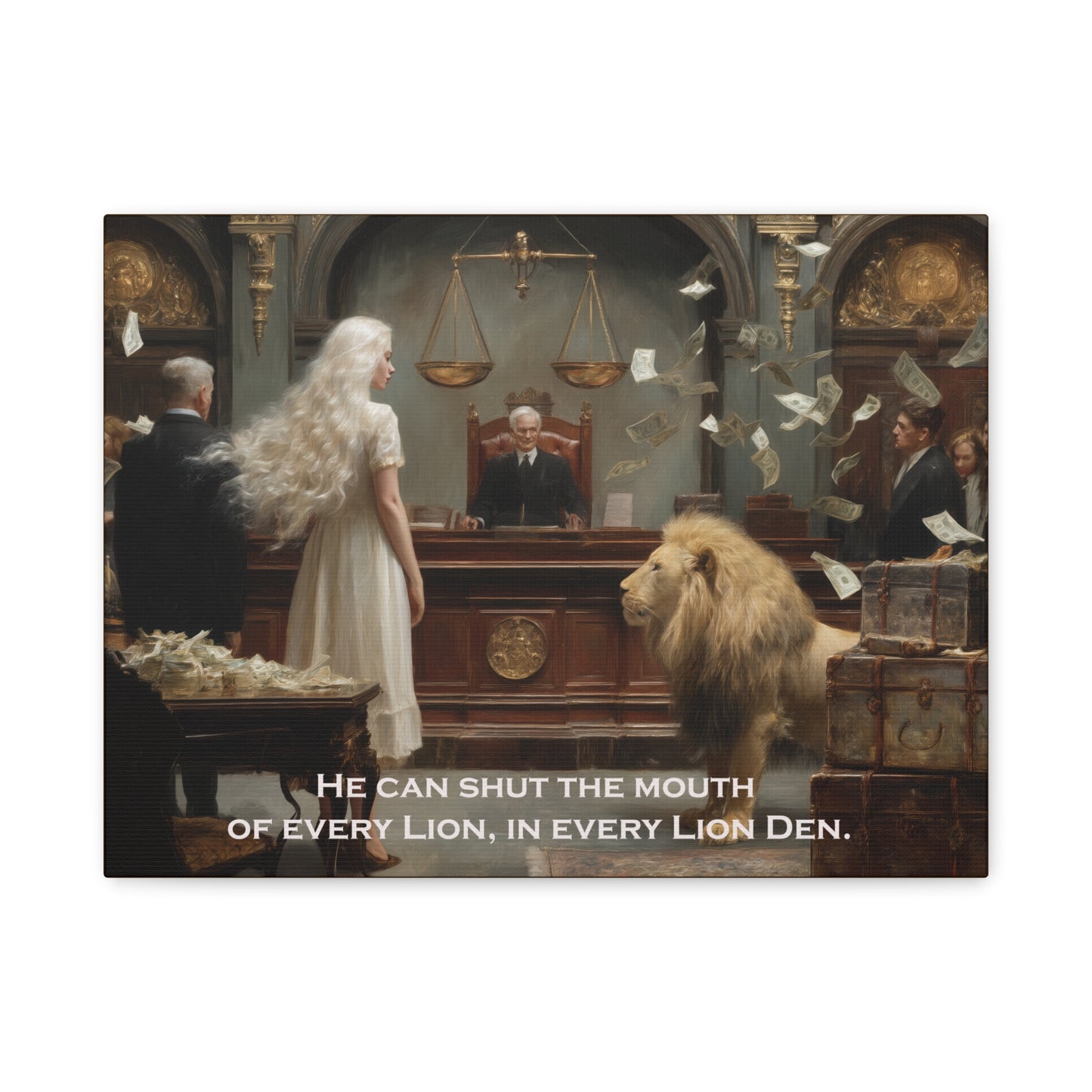 Lion Den Design - Canvas & Poster Prints, Religious Canvas Wall Art, Christian Inspirational Quote, Faith-based Home Decor, Unique Gift ideas, Motivational Quote