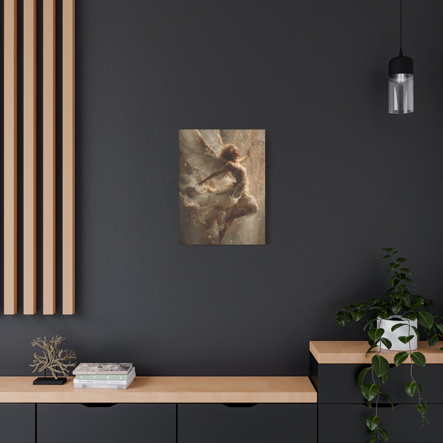 Flying Angel Wall Art - Canvas & Poster Print, Religious Art, Christian Wall Decor, Faith-based Home Decor