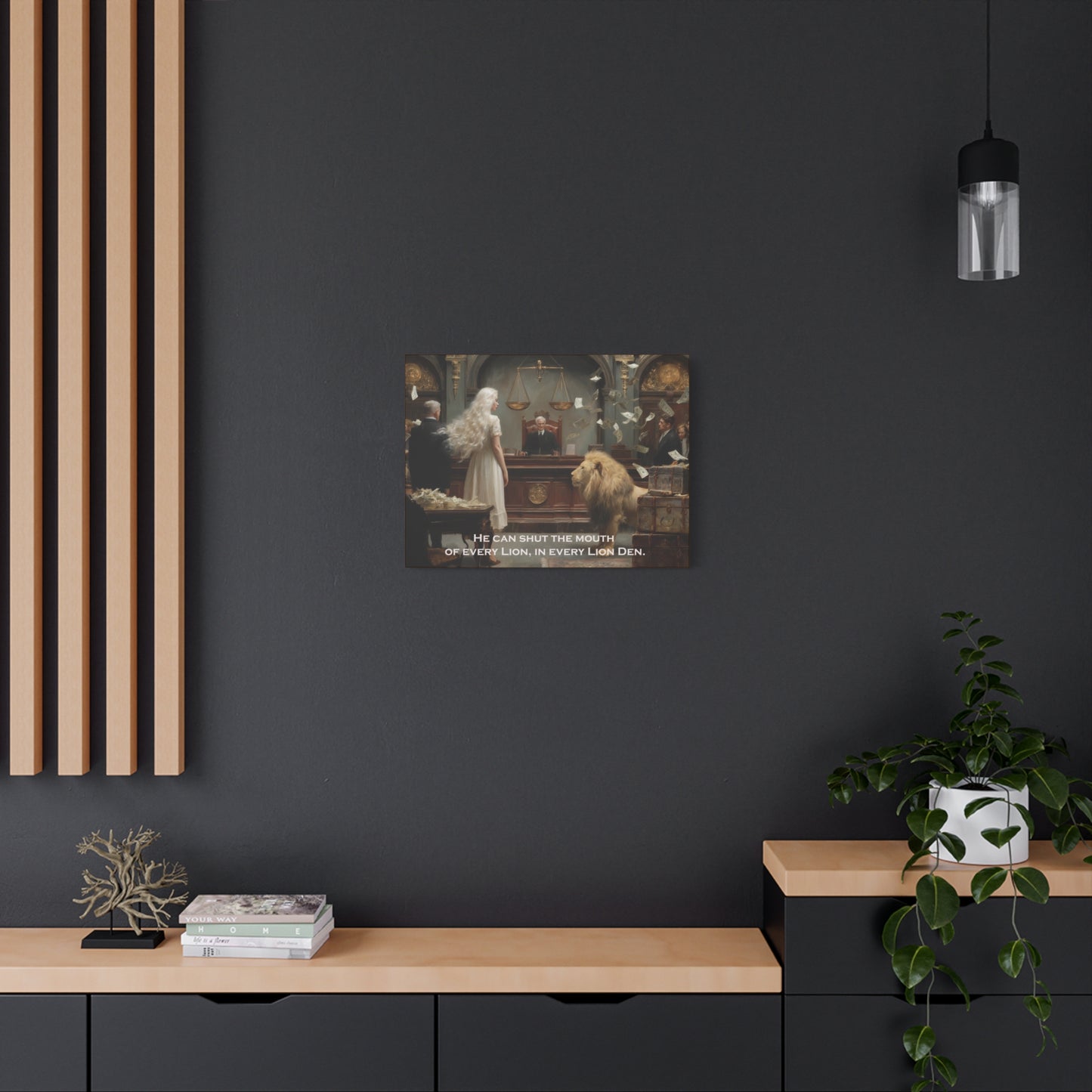 Lion Den Design - Canvas & Poster Prints, Religious Canvas Wall Art, Christian Inspirational Quote, Faith-based Home Decor, Unique Gift ideas, Motivational Quote