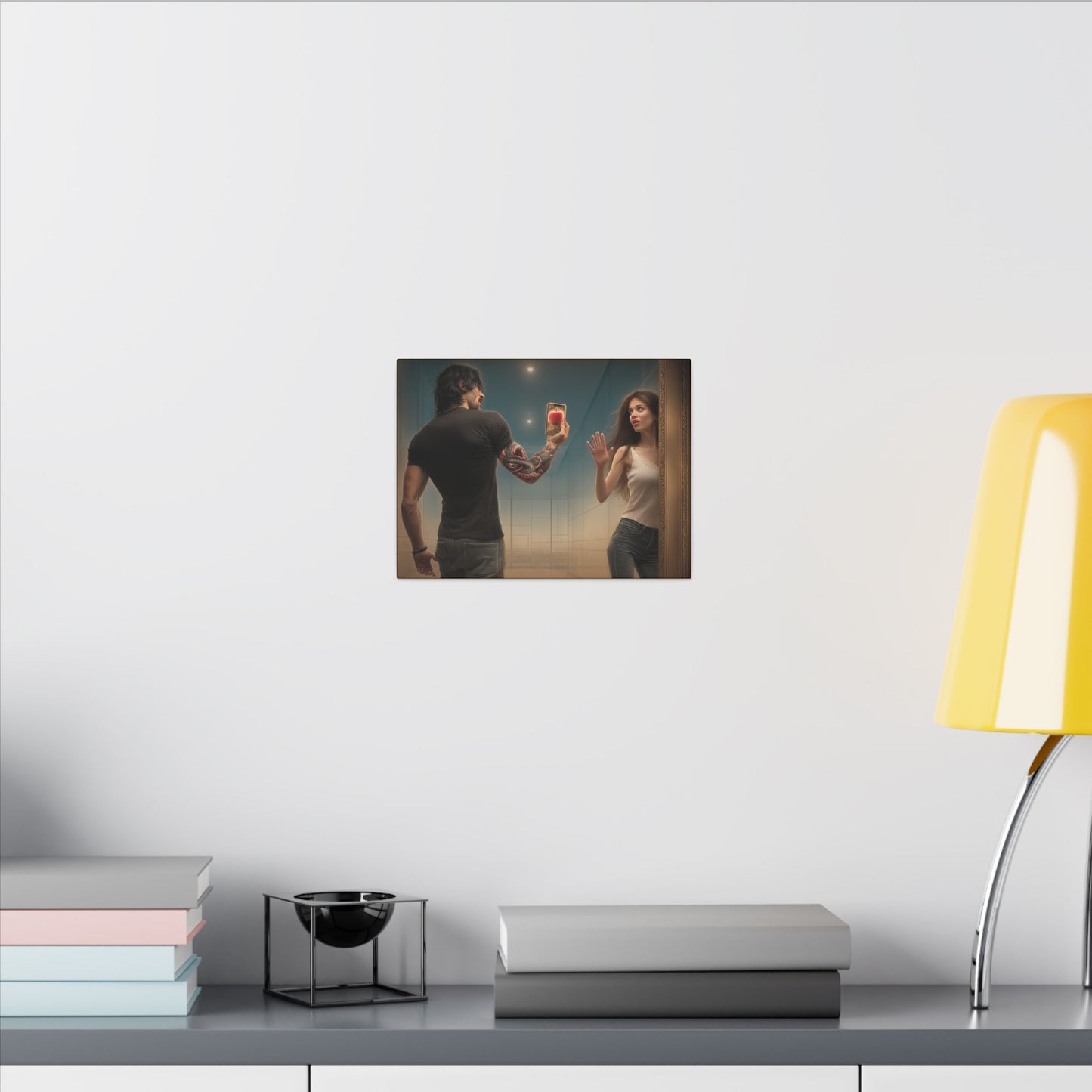 Adam and Eve Art- Canvas & Poster Print, Temptation Wall Art, Christian Wall Art Print, Spiritual Home Decor, Modern Art, Unique Christian Gift