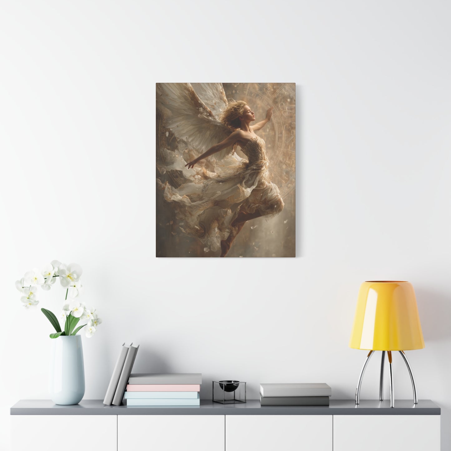 Flying Angel Wall Art - Canvas & Poster Print, Religious Art, Christian Wall Decor, Faith-based Home Decor
