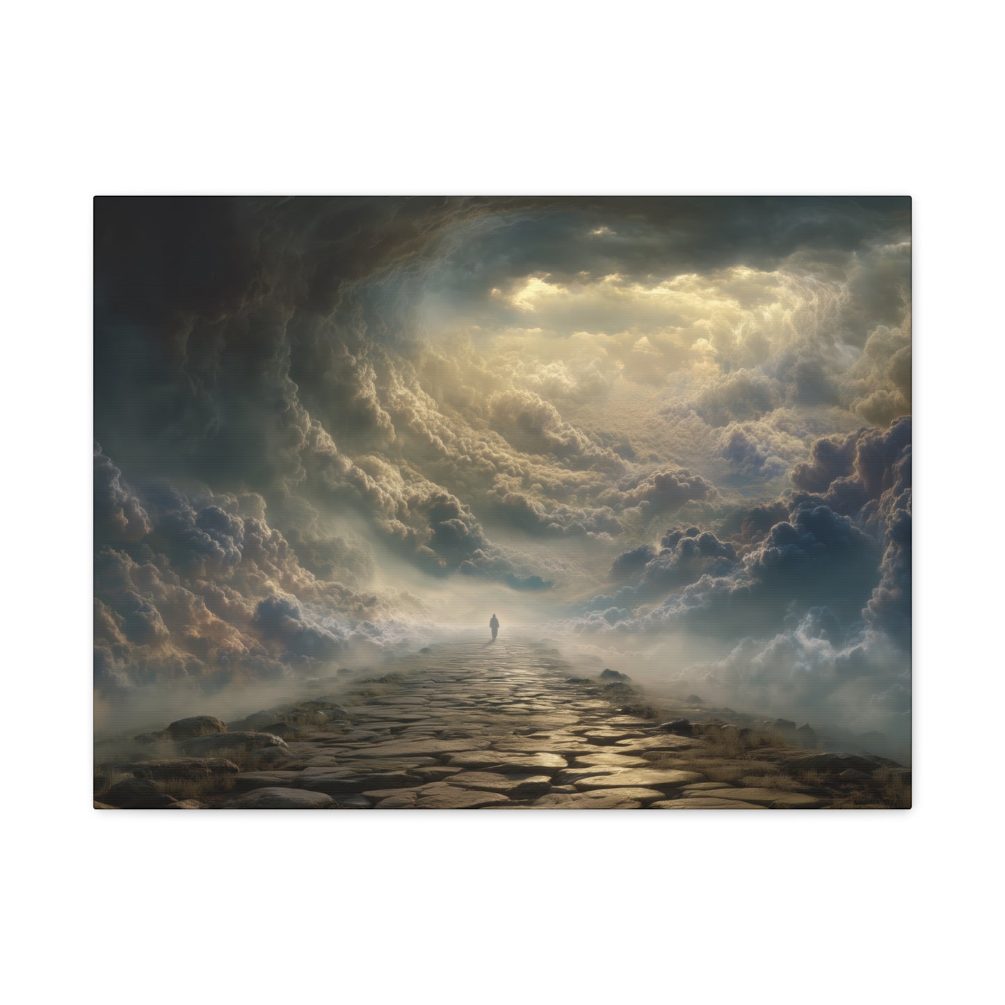 Sky and Pathway Artwork - Canvas & Poster Prints, Dreamy Landscape Canvas, Clouds Home Decor, Sky and Pathway Artwork