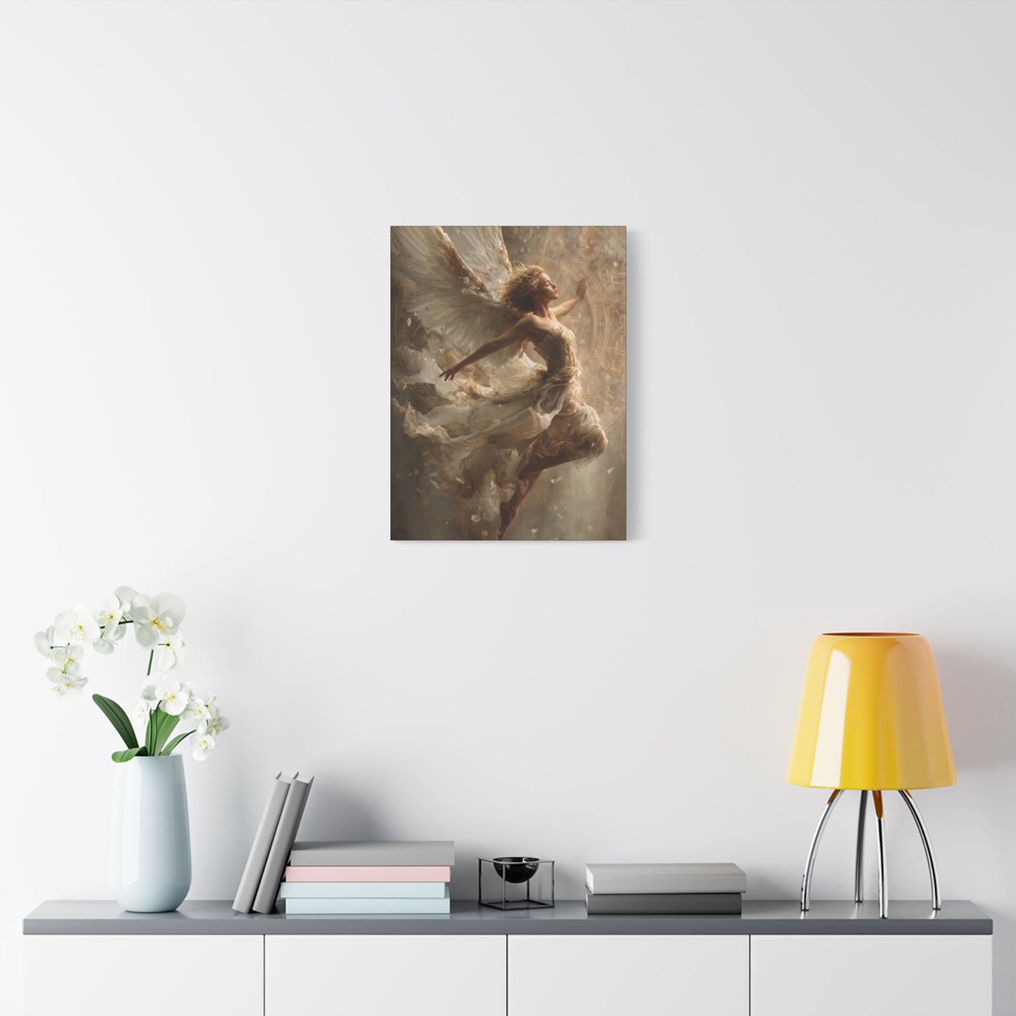 Flying Angel Wall Art - Canvas & Poster Print, Religious Art, Christian Wall Decor, Faith-based Home Decor