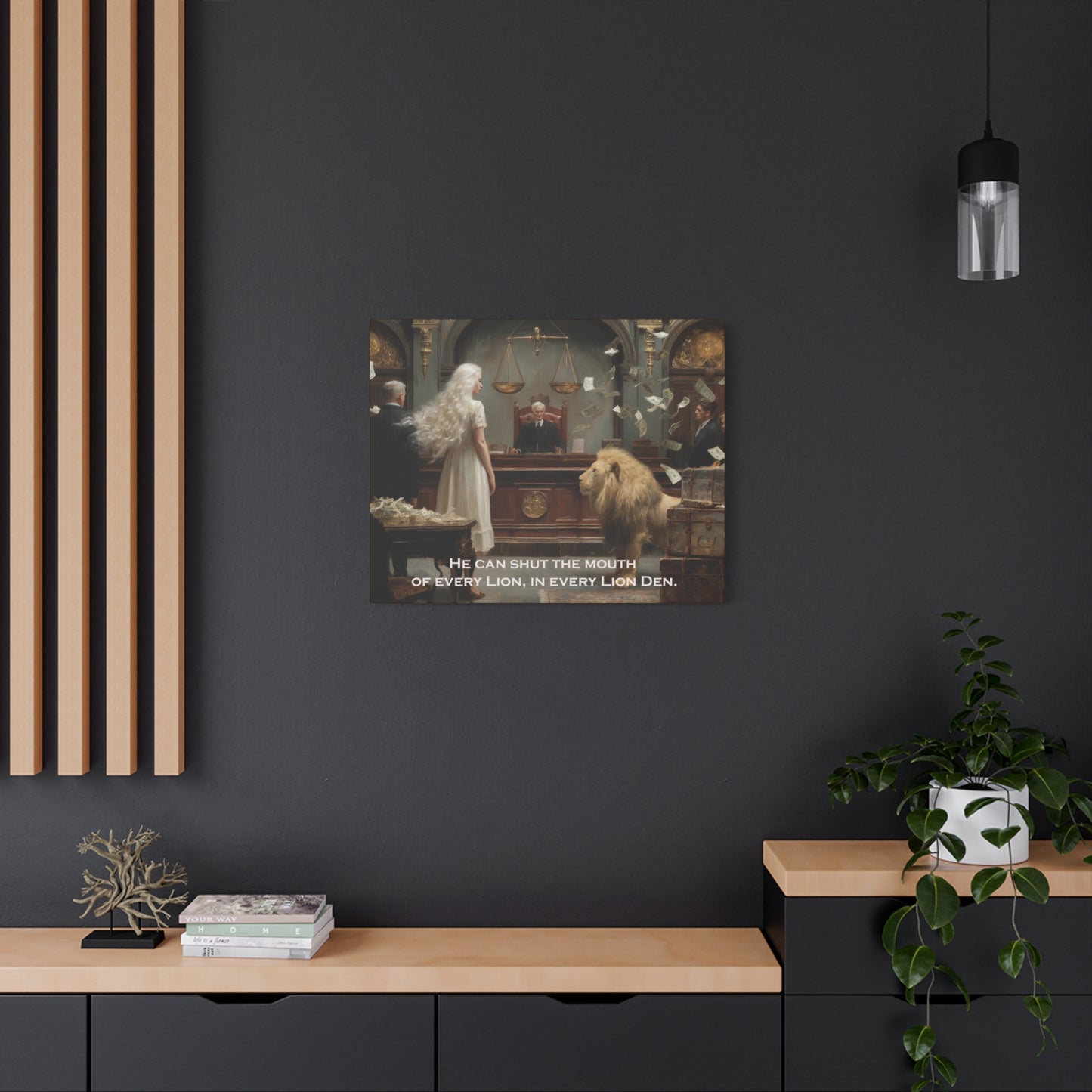 Lion Den Design - Canvas & Poster Prints, Religious Canvas Wall Art, Christian Inspirational Quote, Faith-based Home Decor, Unique Gift ideas, Motivational Quote