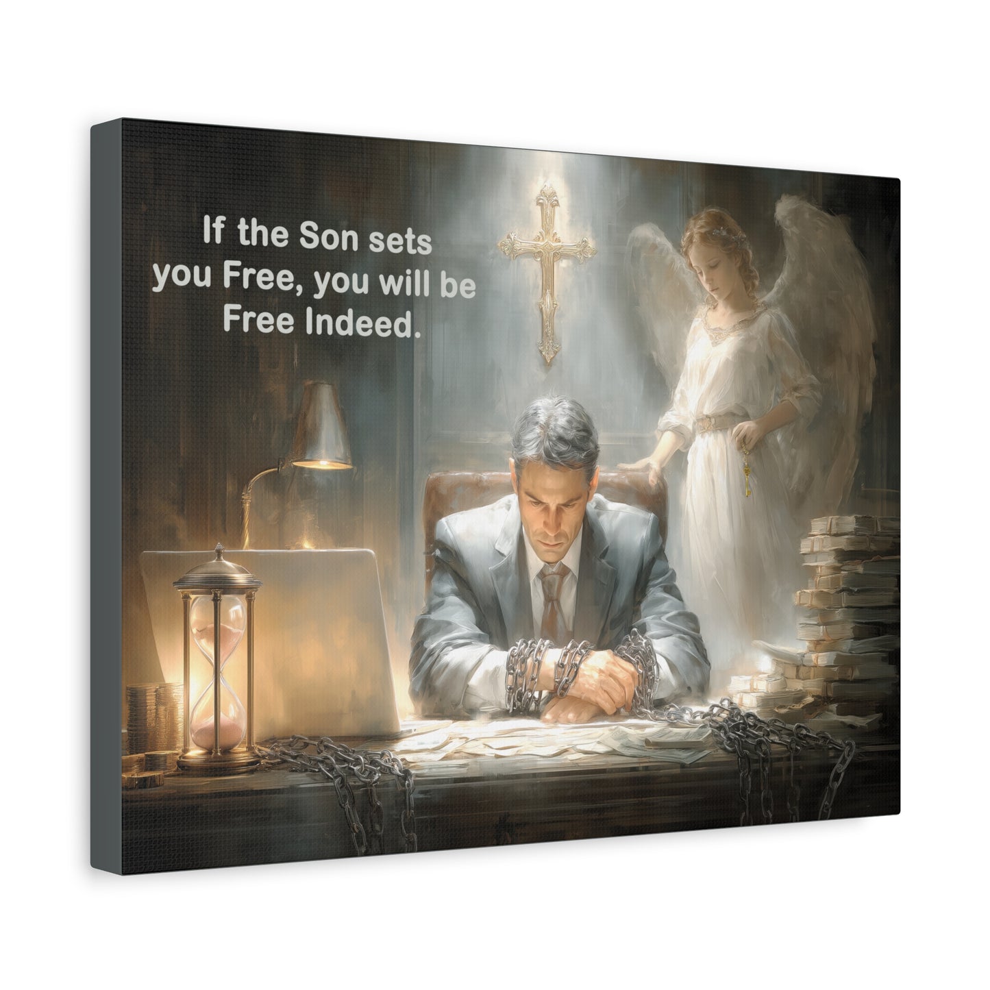 Jesus Cross Art - Canvas & Poster, Religious Decor, Spiritual Wall Art, Christian Home Decor, Religious Quote, Faith-Based Gift