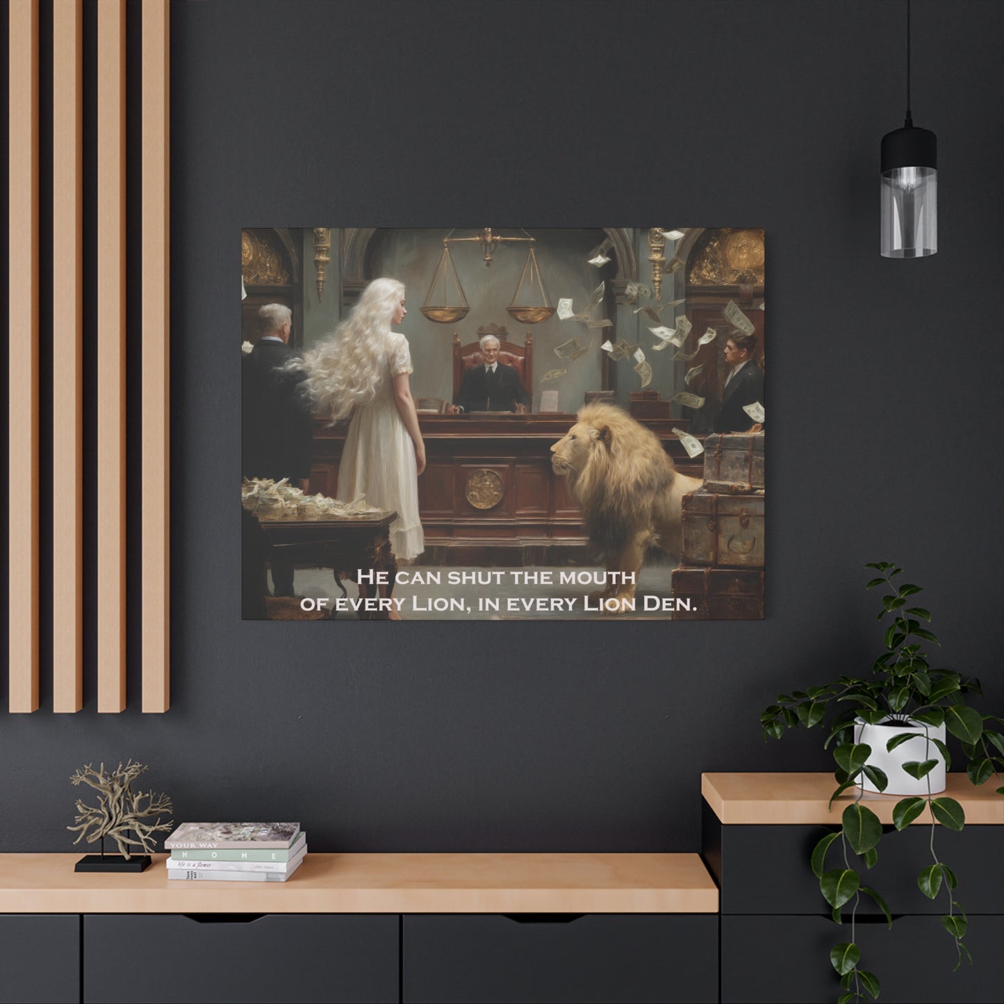Lion Den Design - Canvas & Poster Prints, Religious Canvas Wall Art, Christian Inspirational Quote, Faith-based Home Decor, Unique Gift ideas, Motivational Quote
