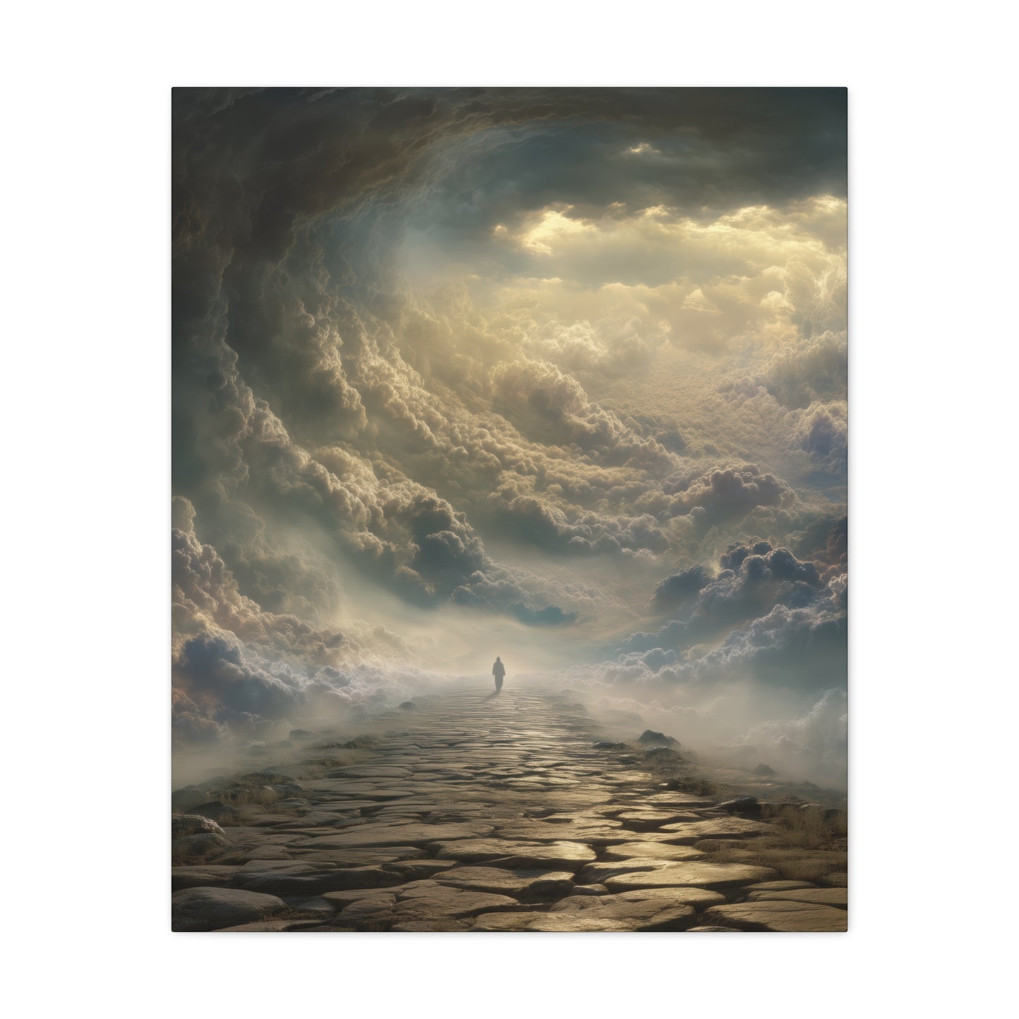 Sky and Pathway Artwork - Canvas & Poster Prints, Dreamy Landscape Canvas, Clouds Home Decor, Sky and Pathway Artwork