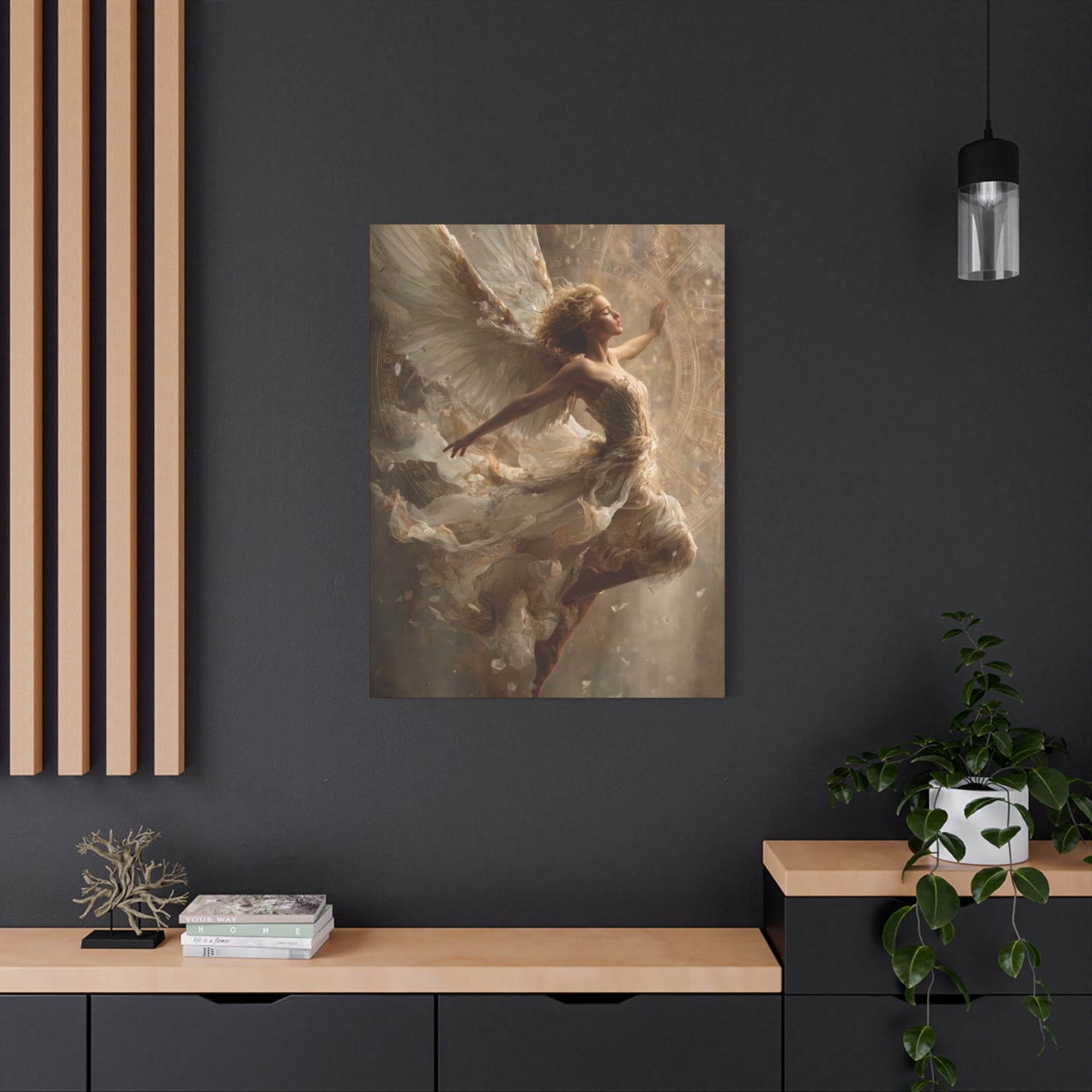 Flying Angel Wall Art - Canvas & Poster Print, Religious Art, Christian Wall Decor, Faith-based Home Decor