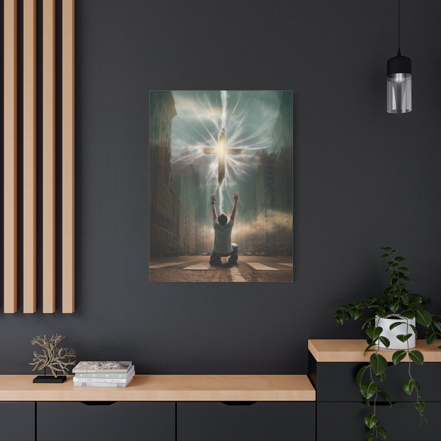 God Tore the Veil - Canvas & Poster Art, Jesus Cross Wall Art, Christian Decor, Spiritual Home Decor, Faith-Based Gift