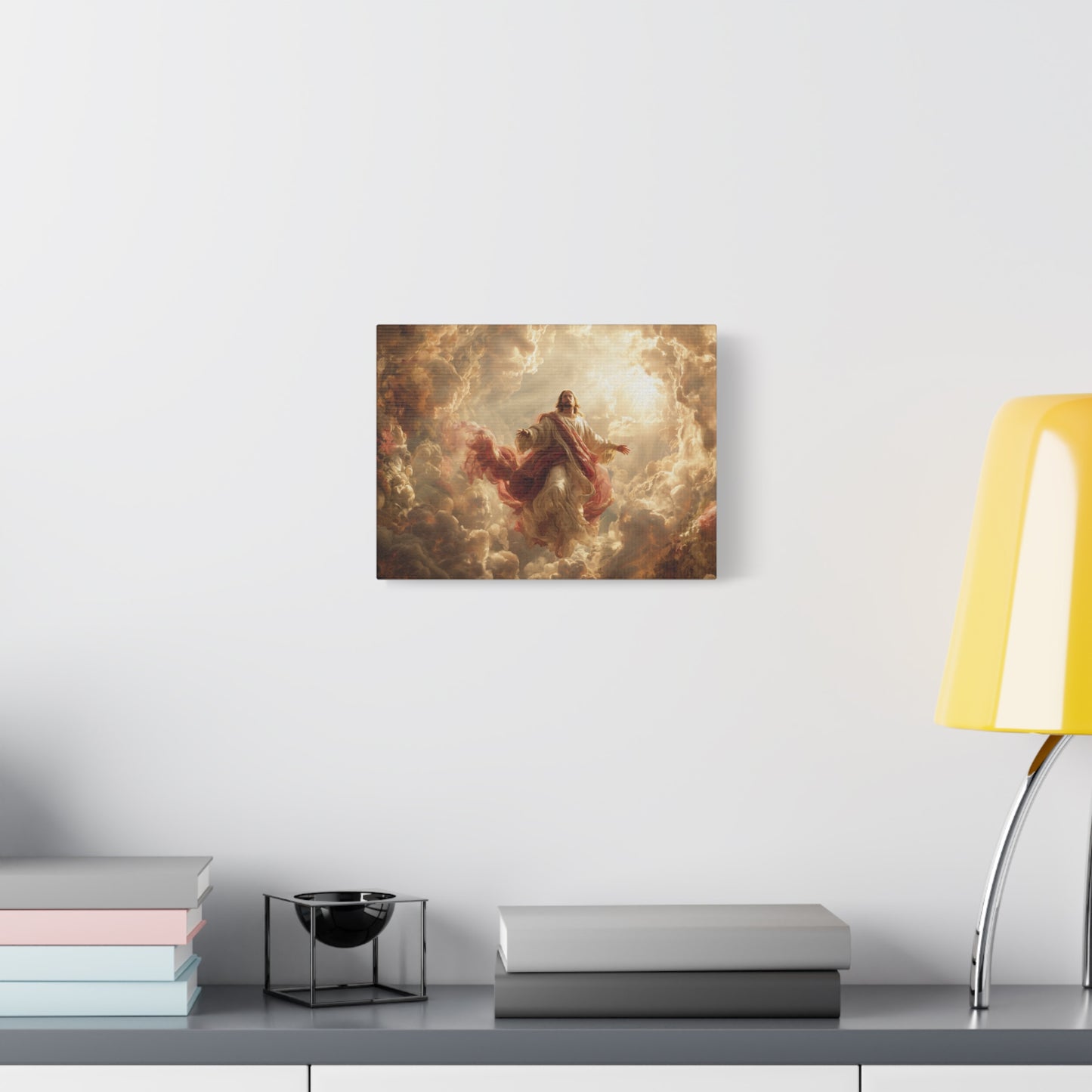 Power of Jesus Heavenly Art - Canvas & Poster, Jesus Descends in Clouds, Spiritual Wall Decor, Religious Home Decor, Faith-Based Art