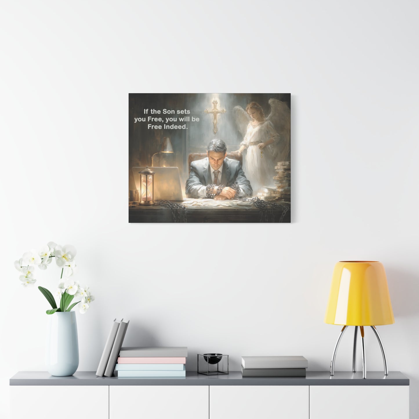 Jesus Cross Art - Canvas & Poster, Religious Decor, Spiritual Wall Art, Christian Home Decor, Religious Quote, Faith-Based Gift