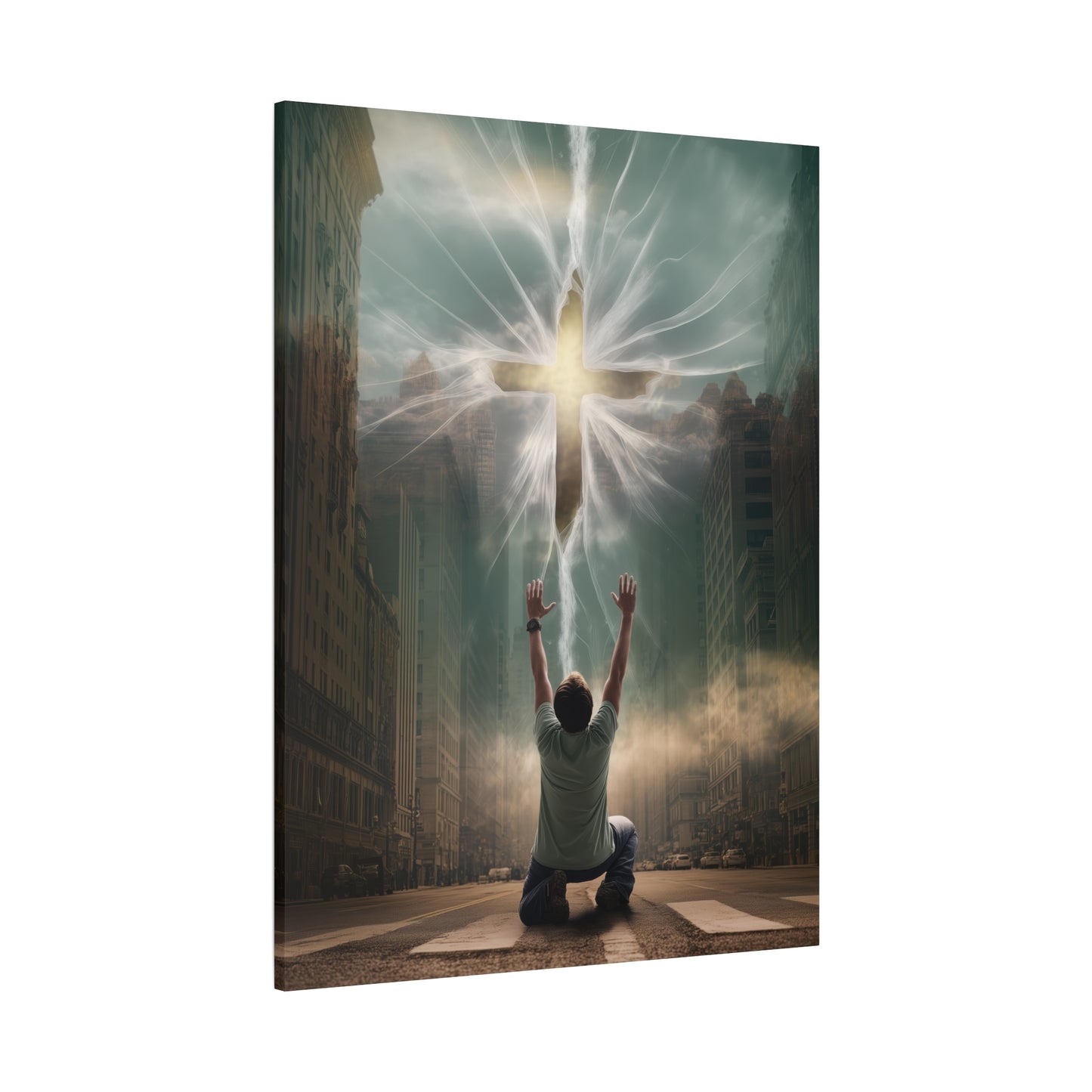 God Tore the Veil - Canvas & Poster Art, Jesus Cross Wall Art, Christian Decor, Spiritual Home Decor, Faith-Based Gift