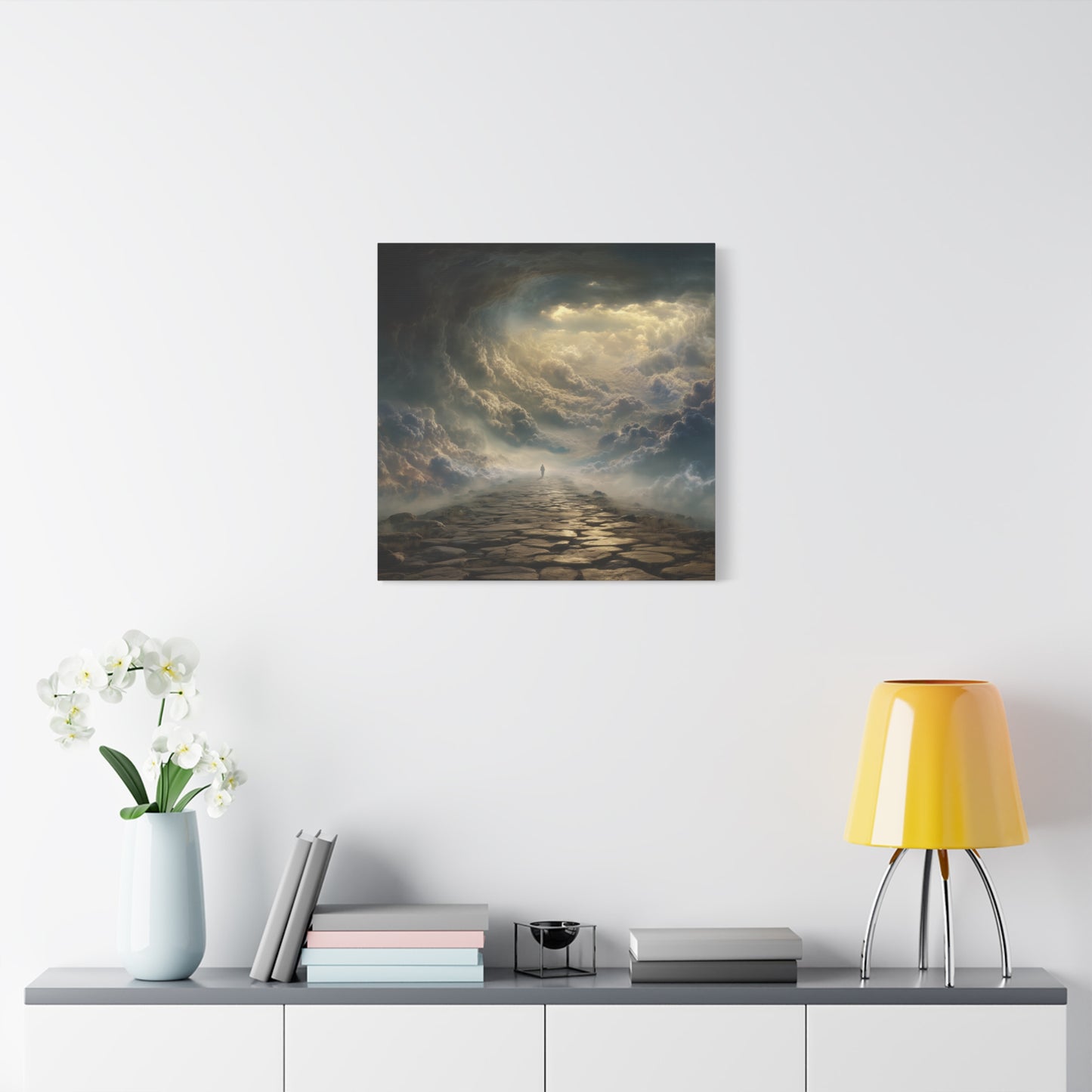 Sky and Pathway Artwork - Canvas & Poster Prints, Dreamy Landscape Canvas, Clouds Home Decor, Sky and Pathway Artwork