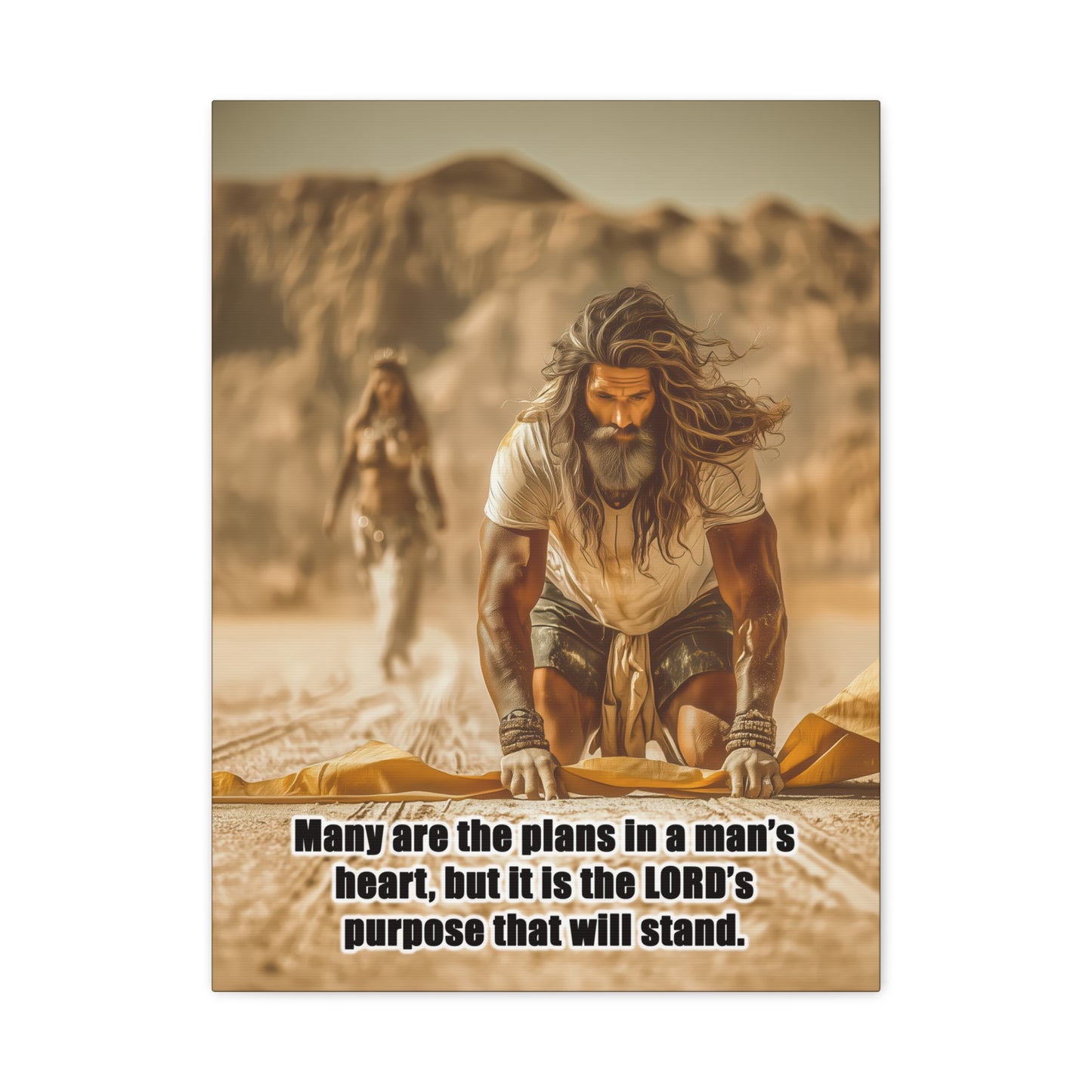 Elijah Canvas Art - Canvas & Poster Print, Bible Quote Wall Decor, Faith-Inspired Home Decor, Gift for Believers, Christian Wall Art
