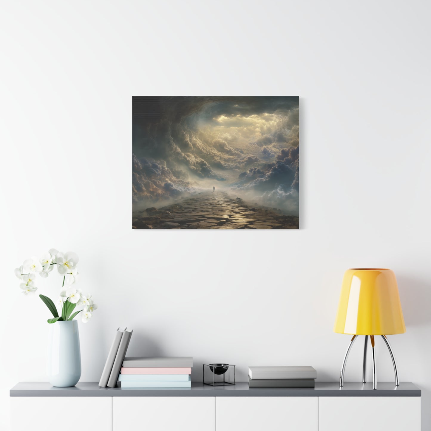 Sky and Pathway Artwork - Canvas & Poster Prints, Dreamy Landscape Canvas, Clouds Home Decor, Sky and Pathway Artwork