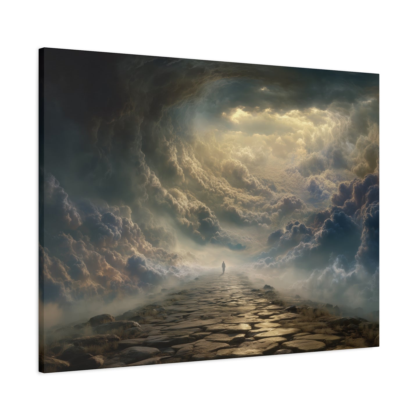 Sky and Pathway Artwork - Canvas & Poster Prints, Dreamy Landscape Canvas, Clouds Home Decor, Sky and Pathway Artwork