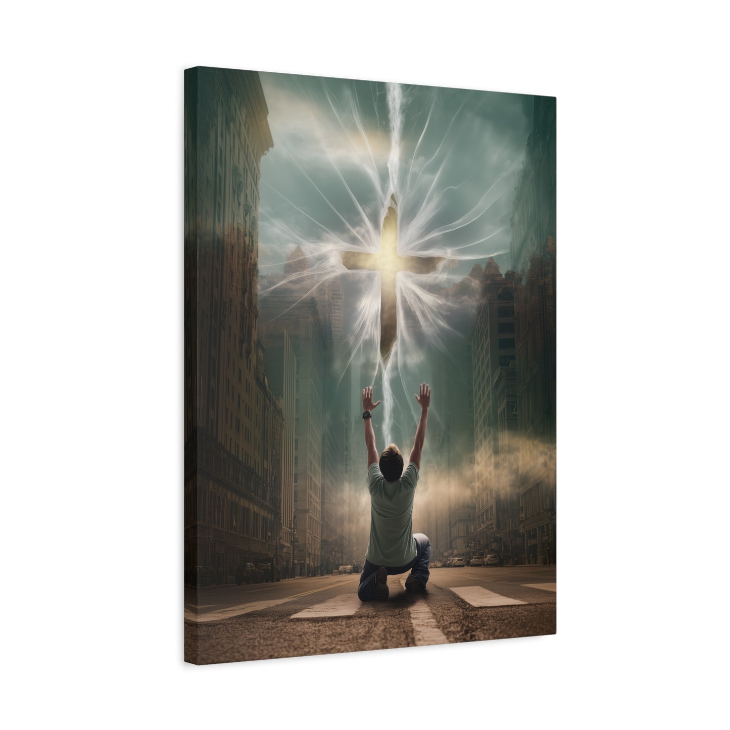 God Tore the Veil - Canvas & Poster Art, Jesus Cross Wall Art, Christian Decor, Spiritual Home Decor, Faith-Based Gift