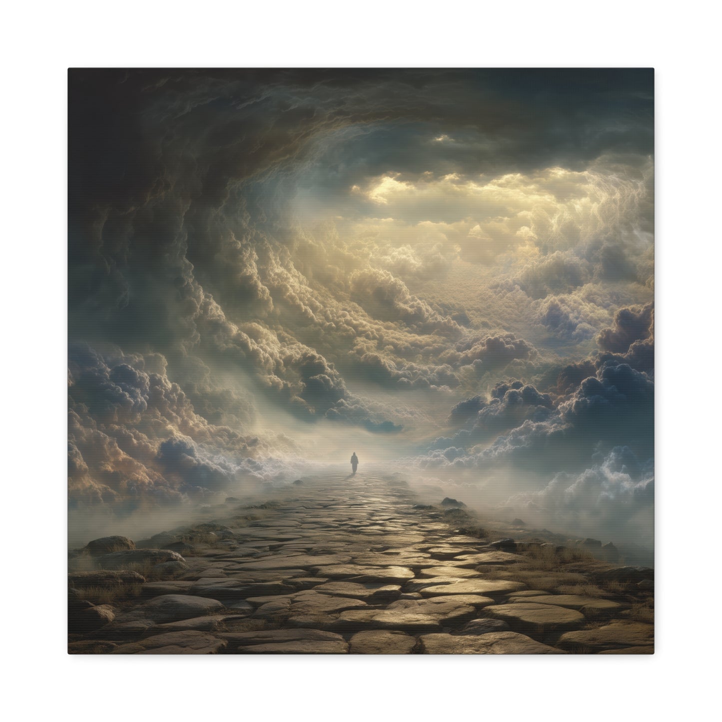 Sky and Pathway Artwork - Canvas & Poster Prints, Dreamy Landscape Canvas, Clouds Home Decor, Sky and Pathway Artwork