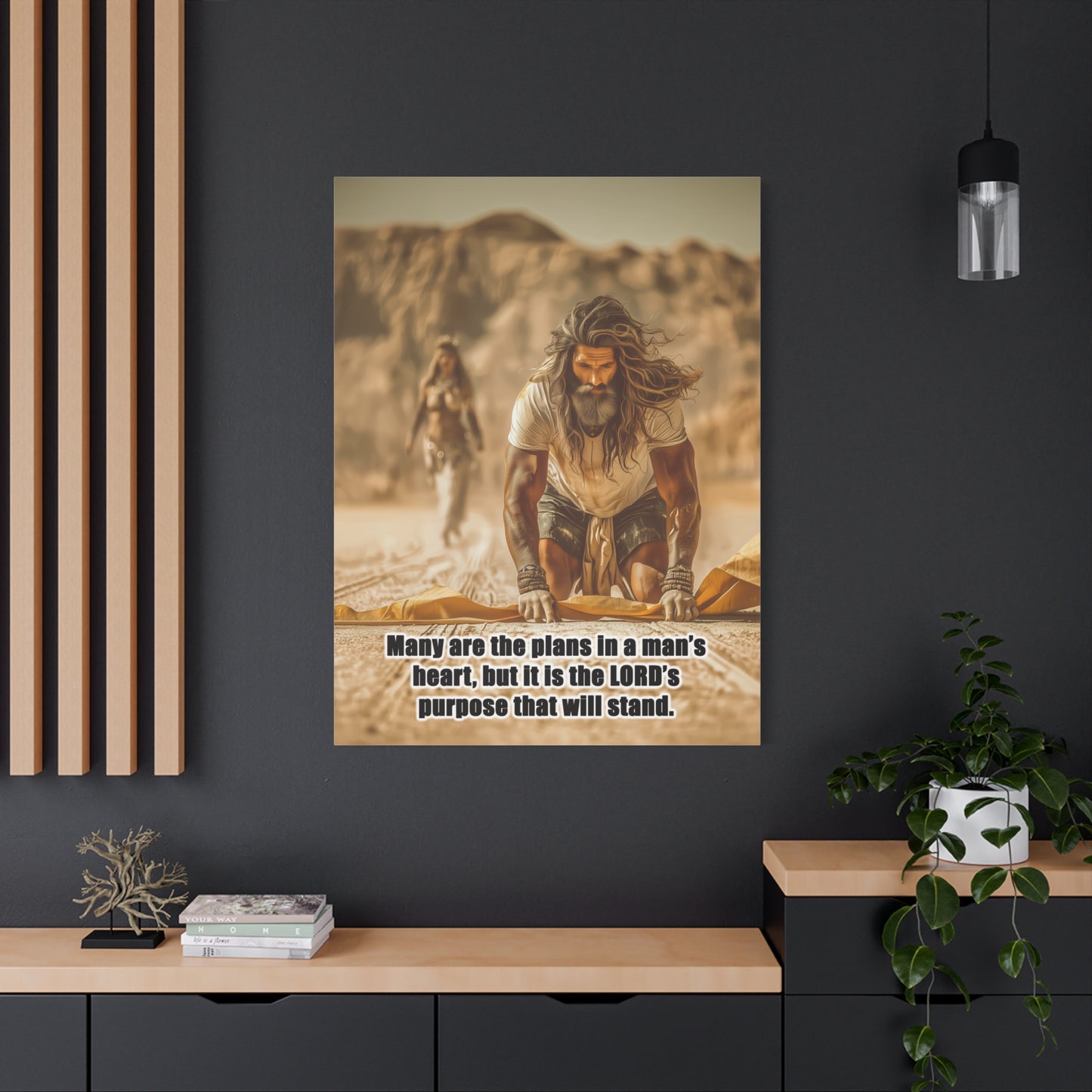 Elijah Canvas Art - Canvas & Poster Print, Bible Quote Wall Decor, Faith-Inspired Home Decor, Gift for Believers, Christian Wall Art
