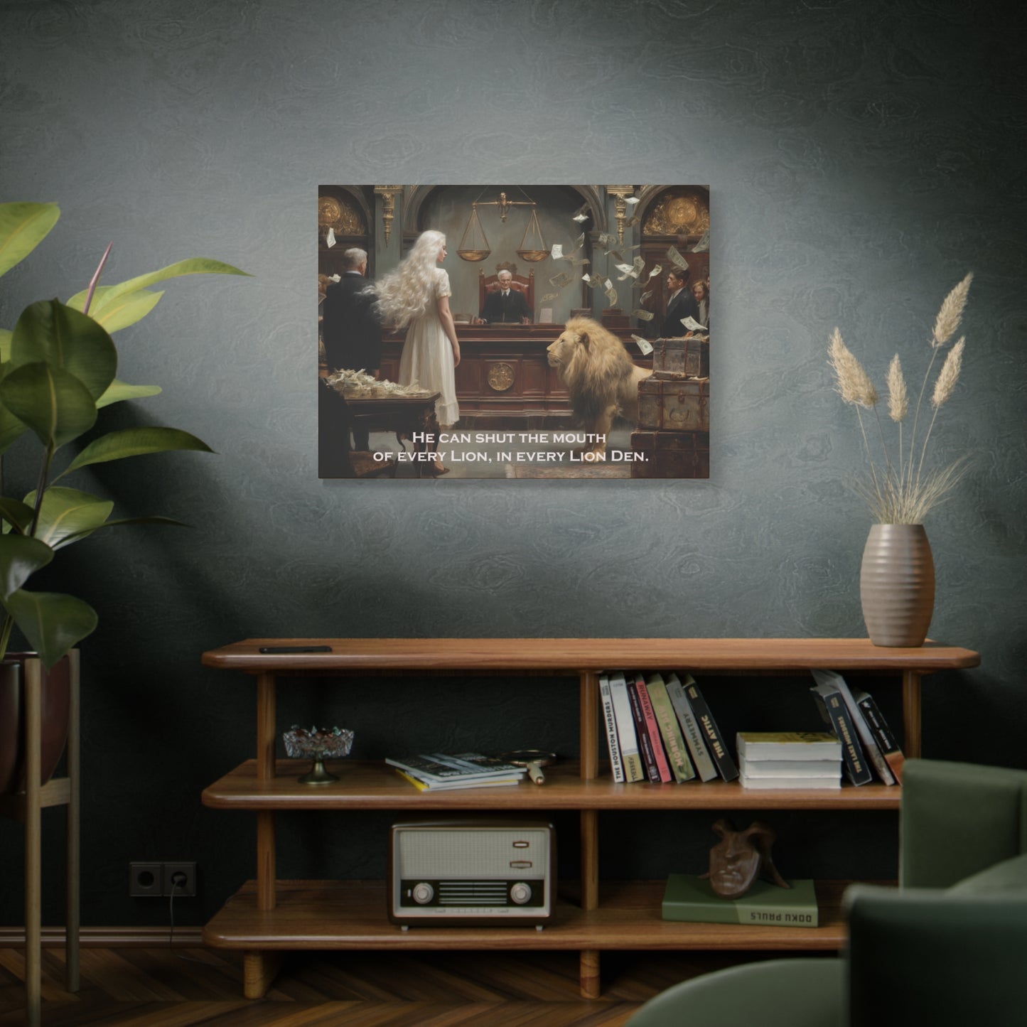 Lion Den Design - Canvas & Poster Prints, Religious Canvas Wall Art, Christian Inspirational Quote, Faith-based Home Decor, Unique Gift ideas, Motivational Quote