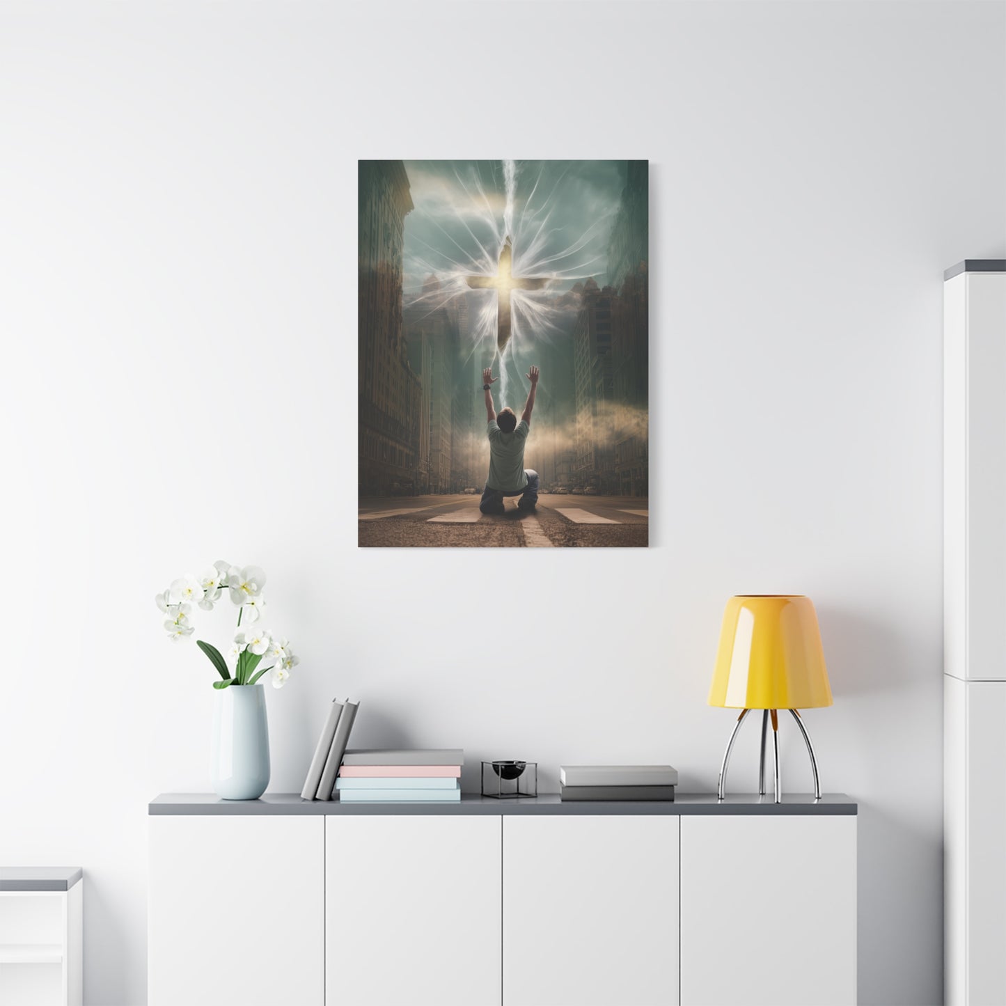 God Tore the Veil - Canvas & Poster Art, Jesus Cross Wall Art, Christian Decor, Spiritual Home Decor, Faith-Based Gift