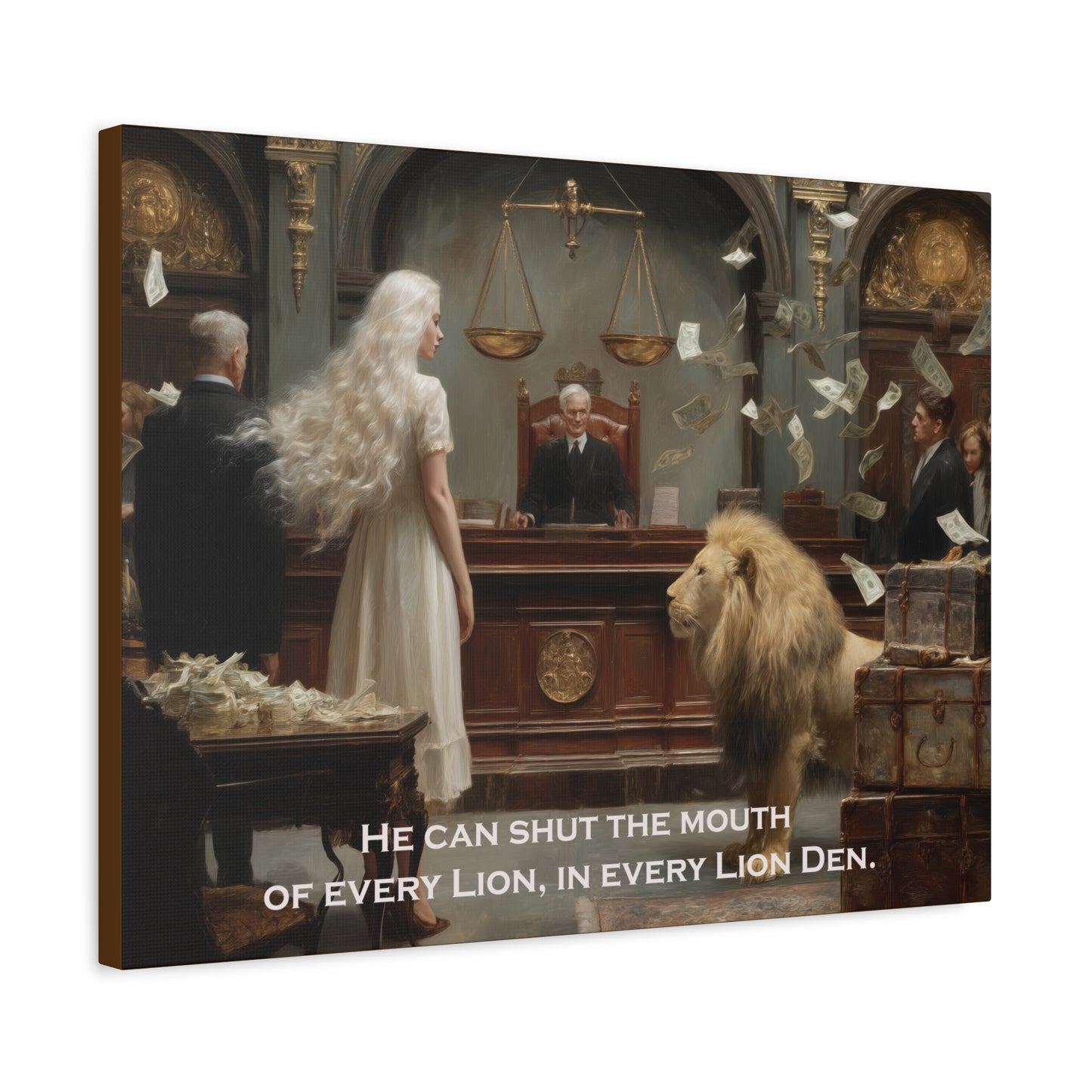 Lion Den Design - Canvas & Poster Prints, Religious Canvas Wall Art, Christian Inspirational Quote, Faith-based Home Decor, Unique Gift ideas, Motivational Quote