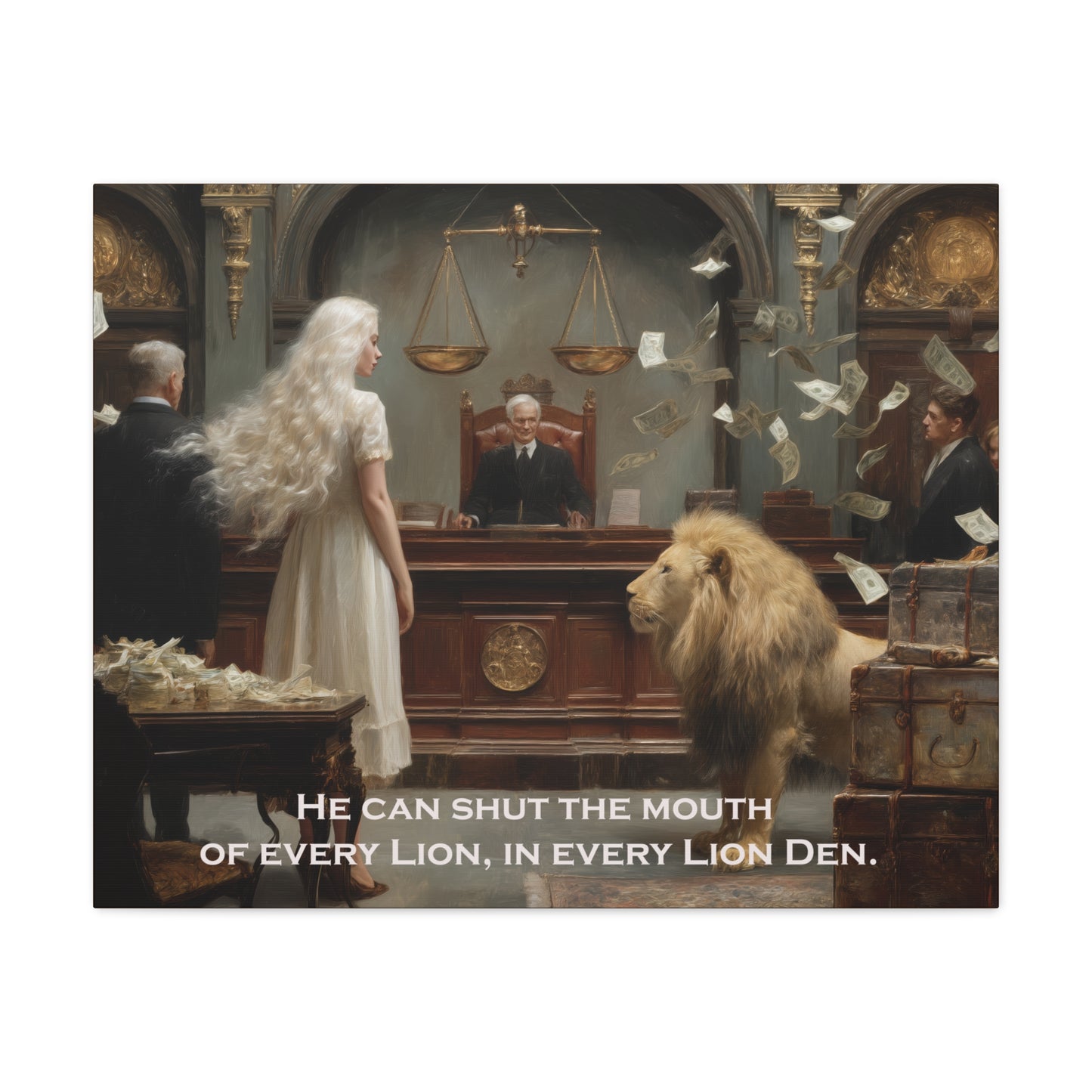 Lion Den Design - Canvas & Poster Prints, Religious Canvas Wall Art, Christian Inspirational Quote, Faith-based Home Decor, Unique Gift ideas, Motivational Quote