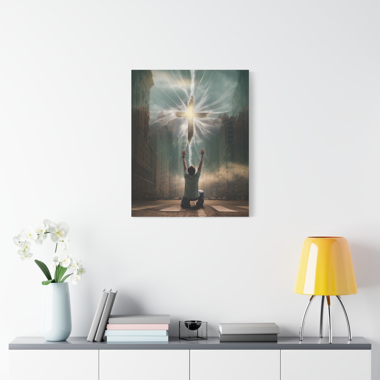 God Tore the Veil - Canvas & Poster Art, Jesus Cross Wall Art, Christian Decor, Spiritual Home Decor, Faith-Based Gift