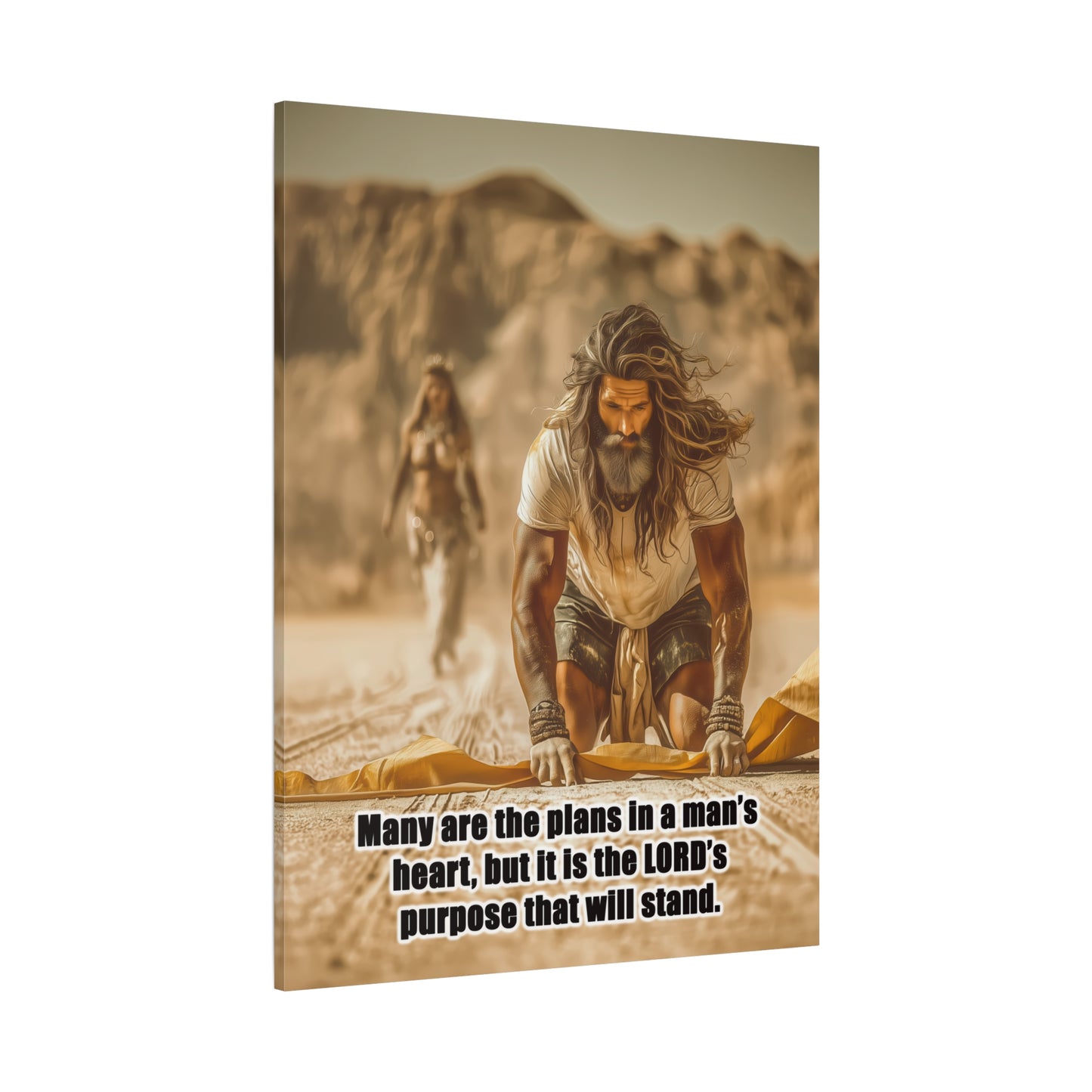 Elijah Canvas Art - Canvas & Poster Print, Bible Quote Wall Decor, Faith-Inspired Home Decor, Gift for Believers, Christian Wall Art