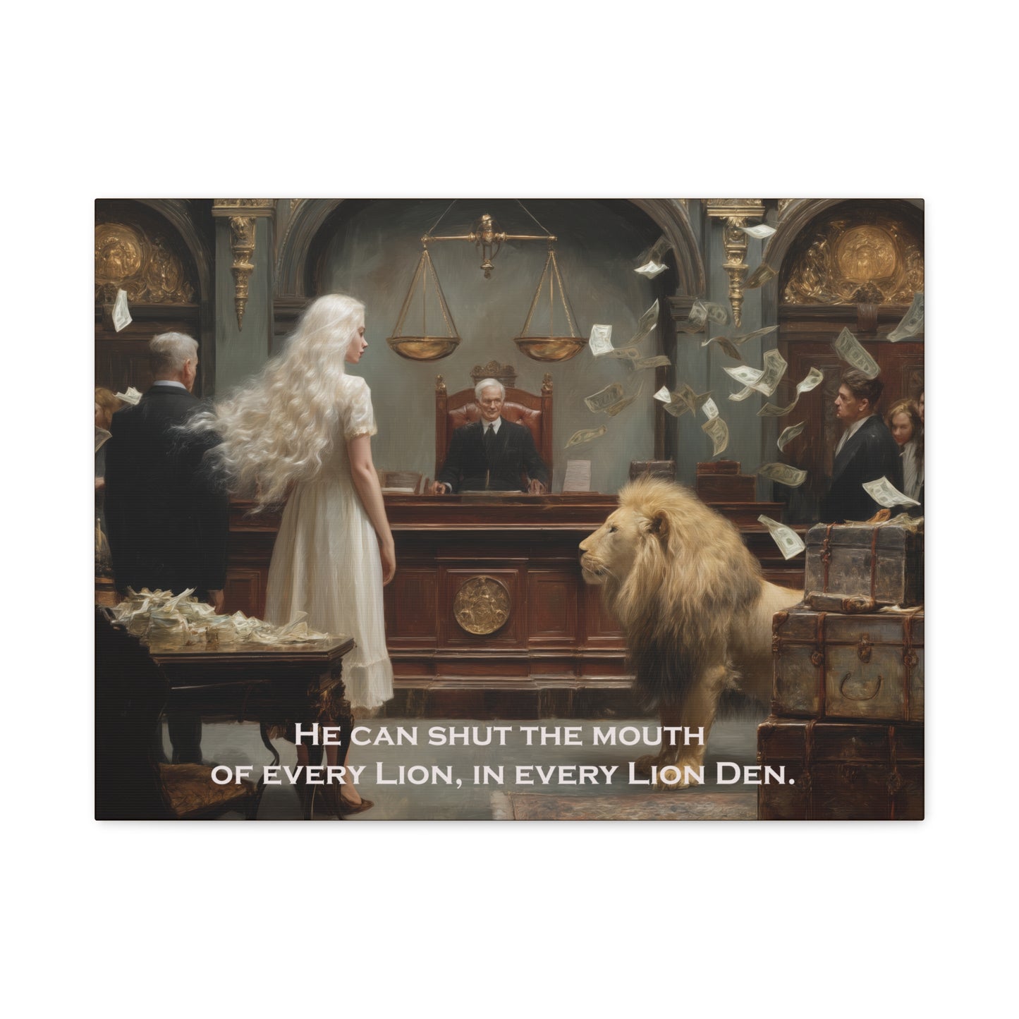 Lion Den Design - Canvas & Poster Prints, Religious Canvas Wall Art, Christian Inspirational Quote, Faith-based Home Decor, Unique Gift ideas, Motivational Quote