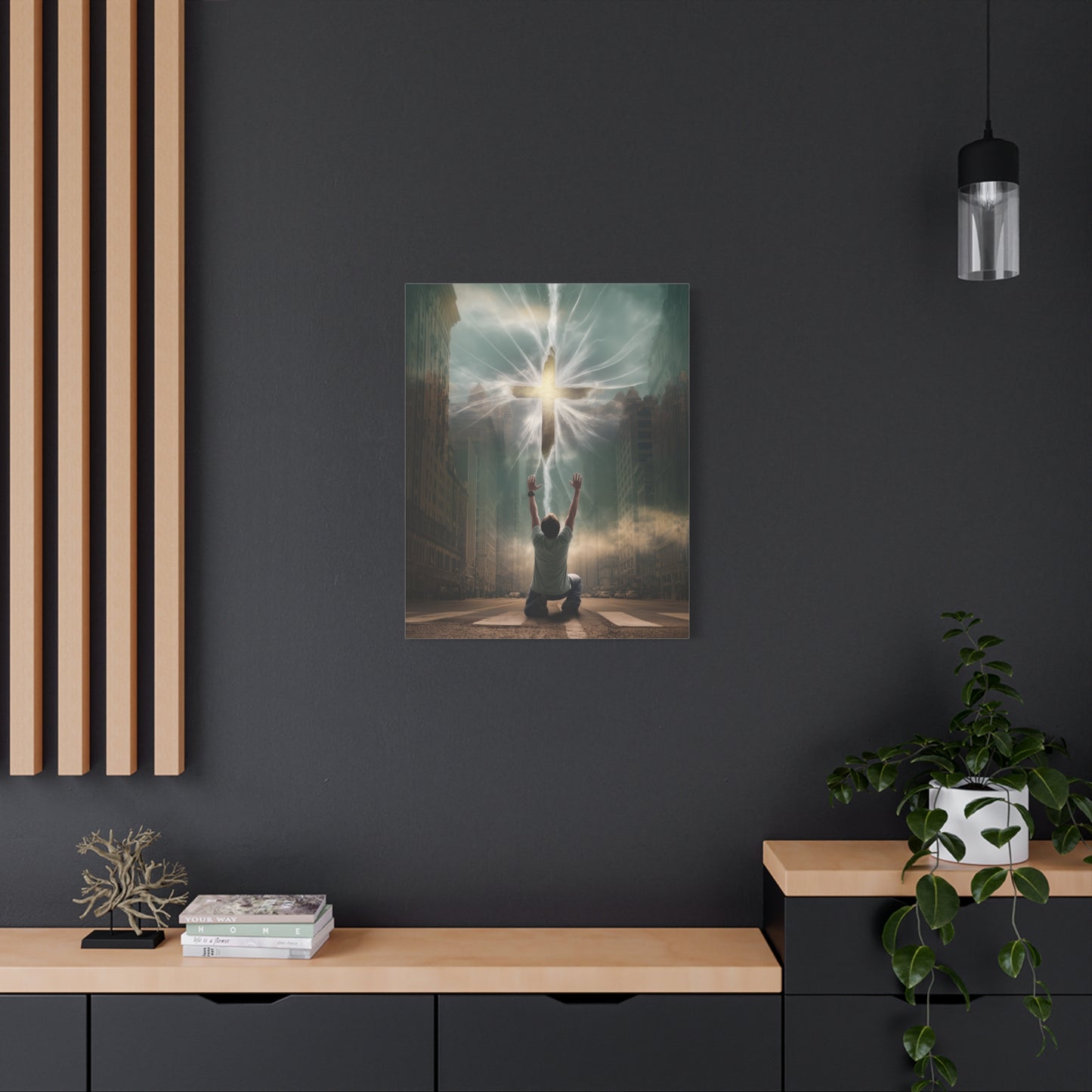 God Tore the Veil - Canvas & Poster Art, Jesus Cross Wall Art, Christian Decor, Spiritual Home Decor, Faith-Based Gift