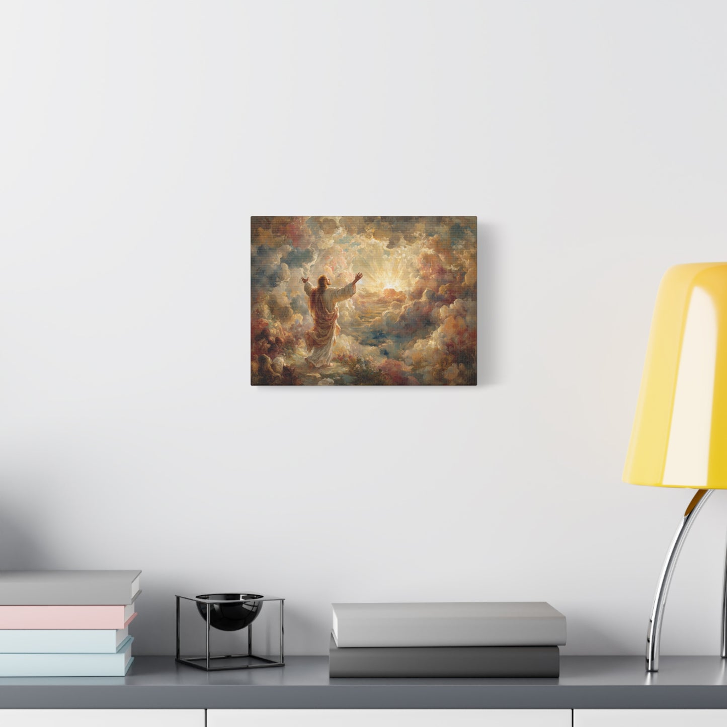 Jesus in Clouds Art - Canvas & Poster Print, Religious Decor, Christian Wall Art, Spiritual Home Decor, Faith-Based Gift Religious Gifts