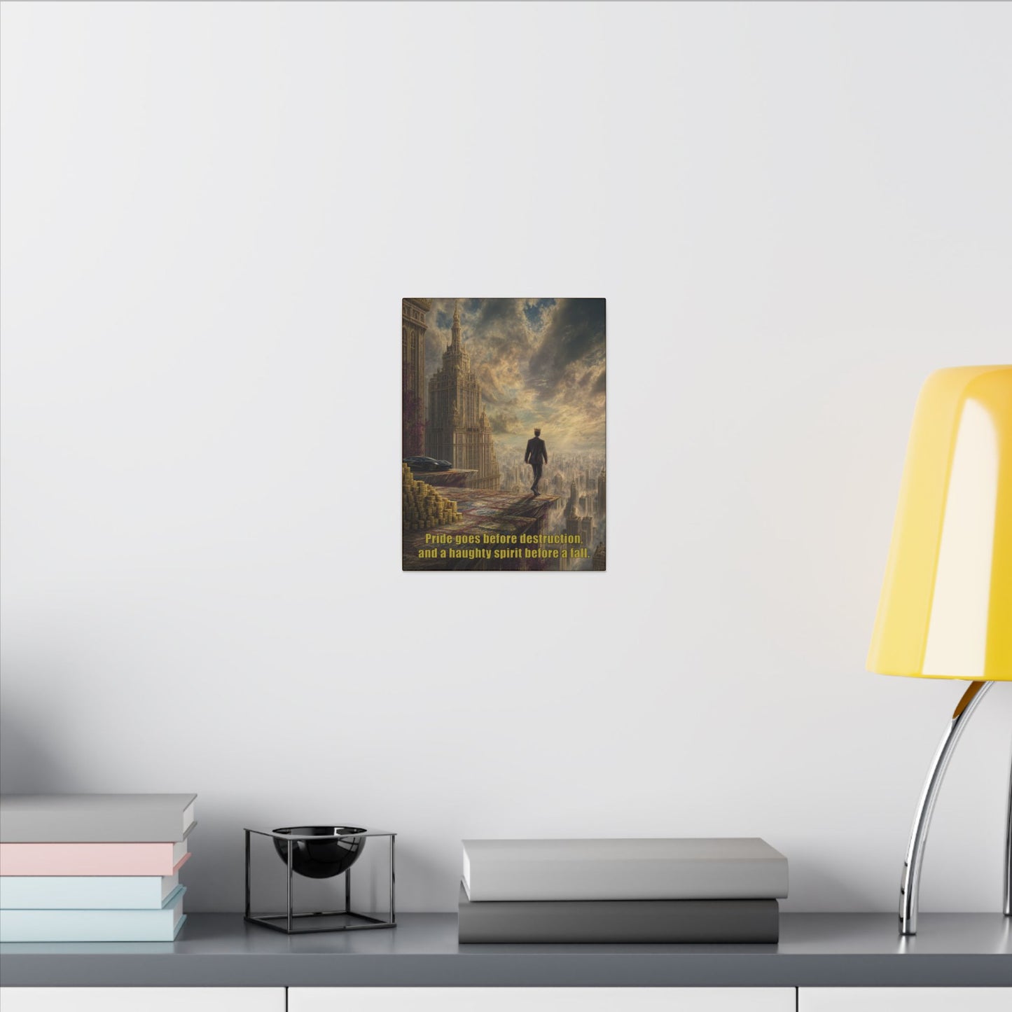 Pride Comes Before the Fall - Canvas and Poster Print, Bible Quote Art, Christian Wall Decor, Spiritual Decor