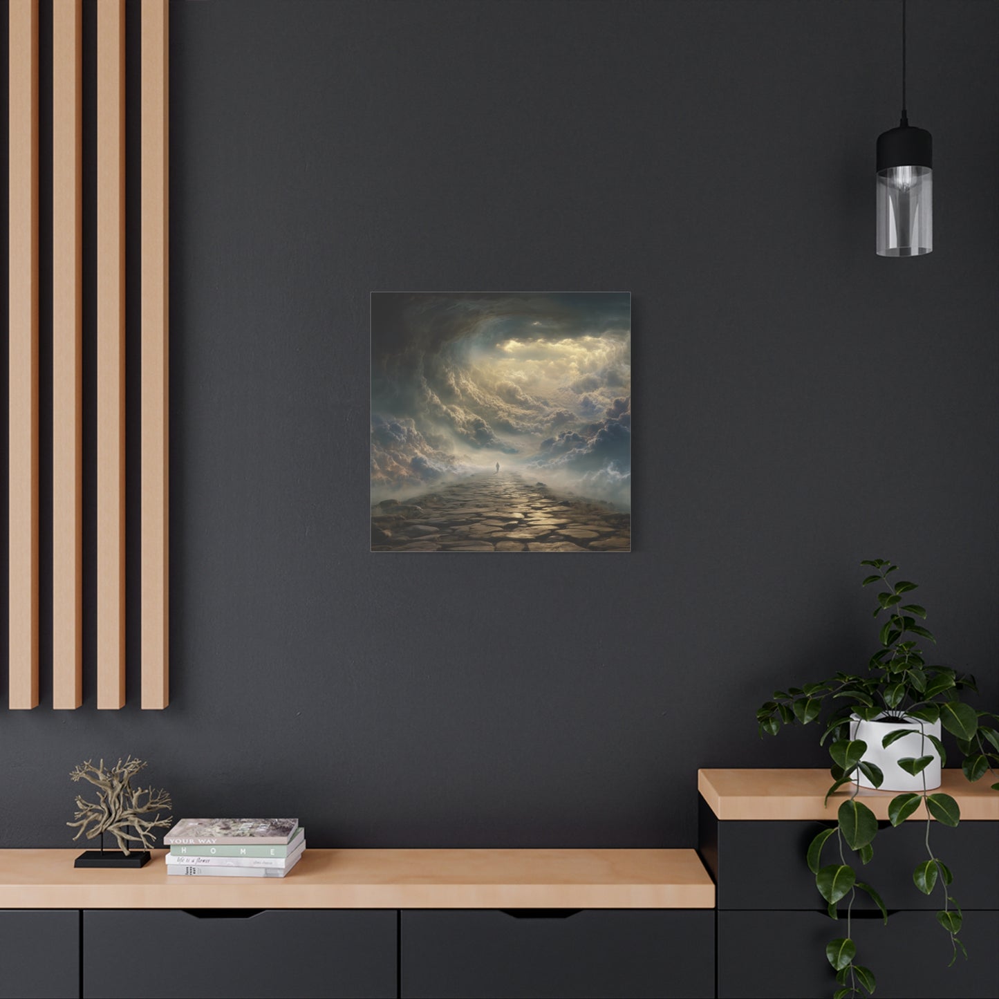 Sky and Pathway Artwork - Canvas & Poster Prints, Dreamy Landscape Canvas, Clouds Home Decor, Sky and Pathway Artwork