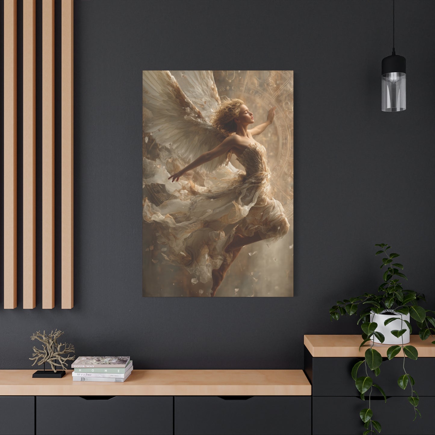Flying Angel Wall Art - Canvas & Poster Print, Religious Art, Christian Wall Decor, Faith-based Home Decor