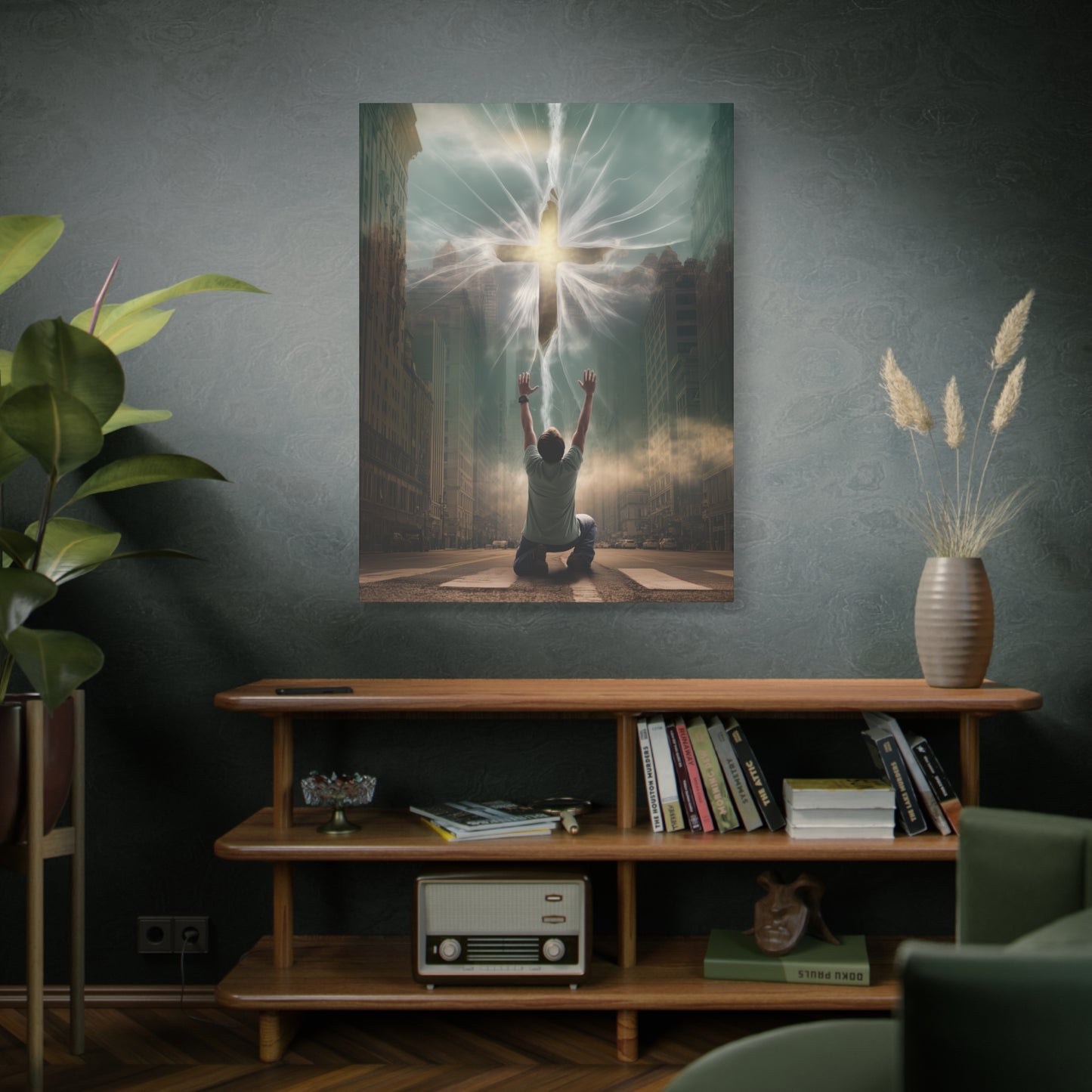 God Tore the Veil - Canvas & Poster Art, Jesus Cross Wall Art, Christian Decor, Spiritual Home Decor, Faith-Based Gift