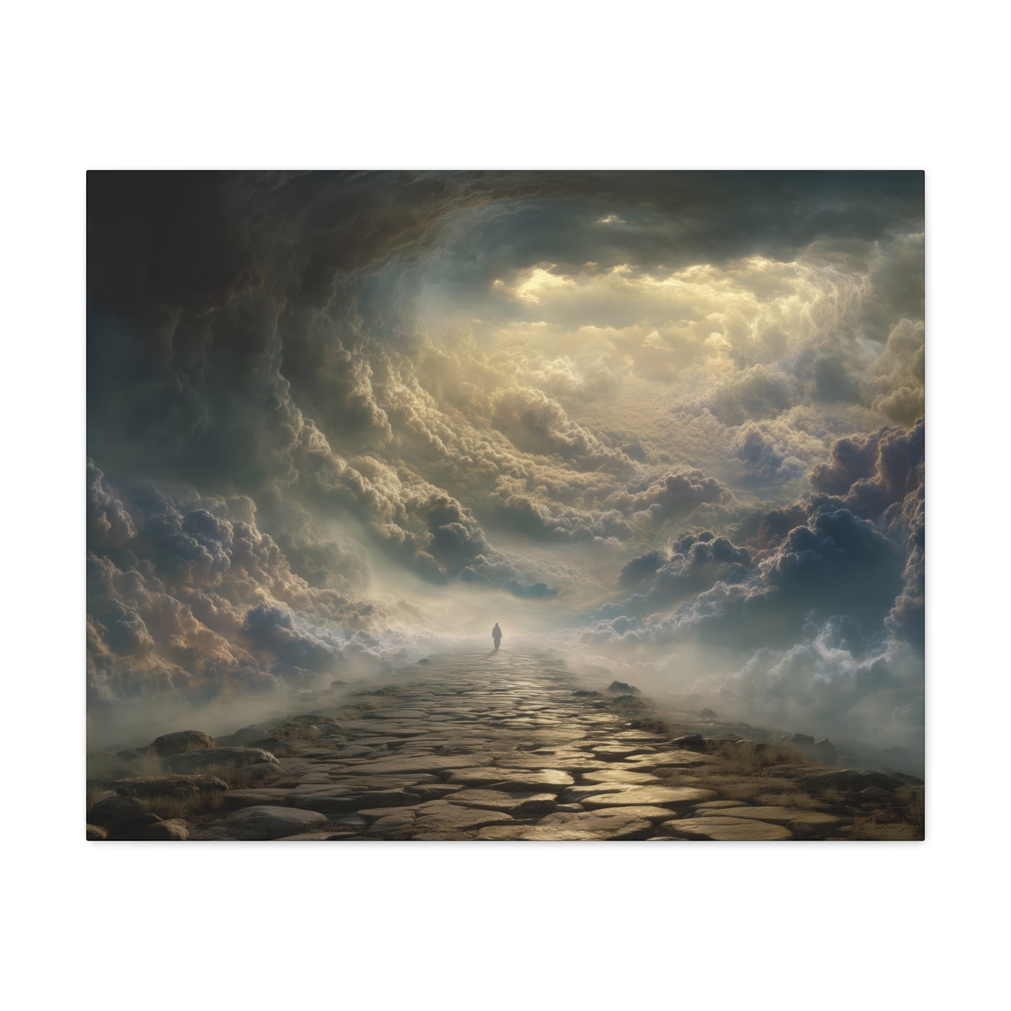 Sky and Pathway Artwork - Canvas & Poster Prints, Dreamy Landscape Canvas, Clouds Home Decor, Sky and Pathway Artwork