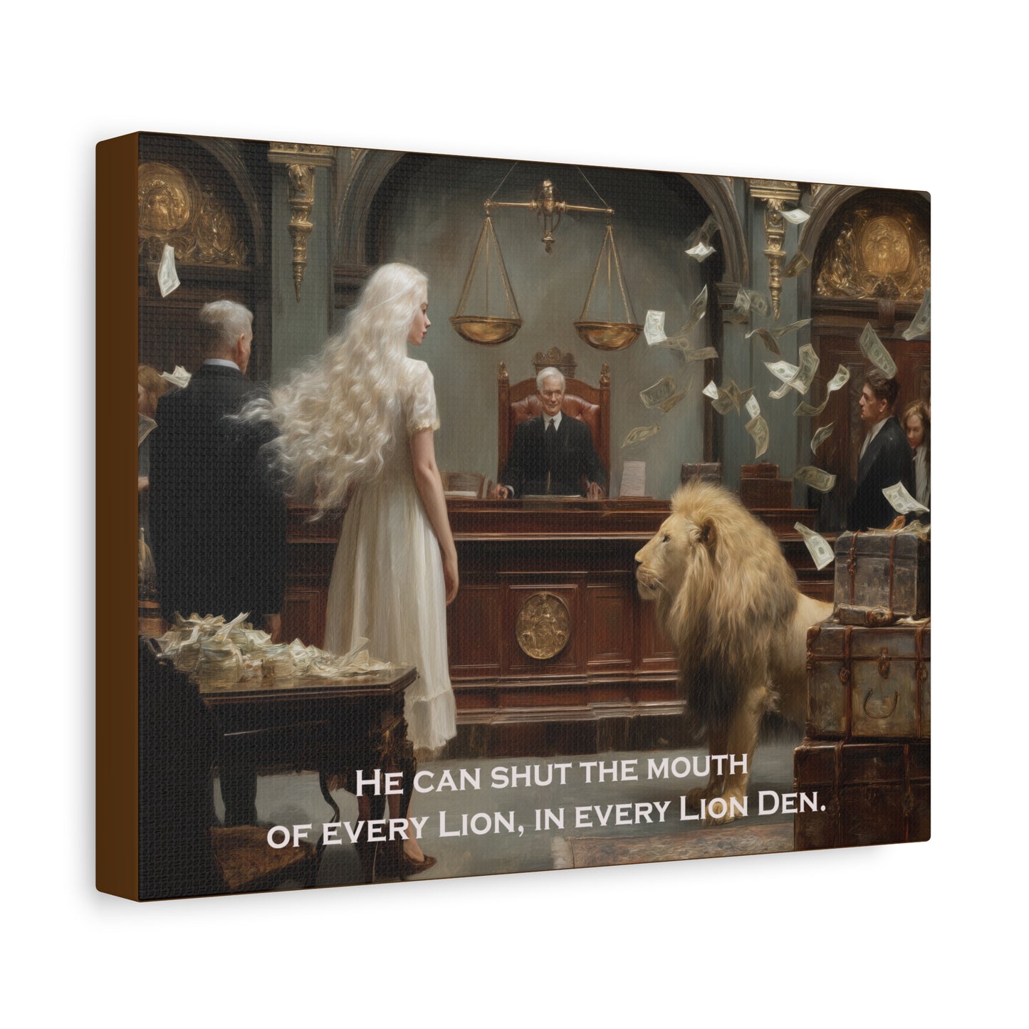 Lion Den Design - Canvas & Poster Prints, Religious Canvas Wall Art, Christian Inspirational Quote, Faith-based Home Decor, Unique Gift ideas, Motivational Quote