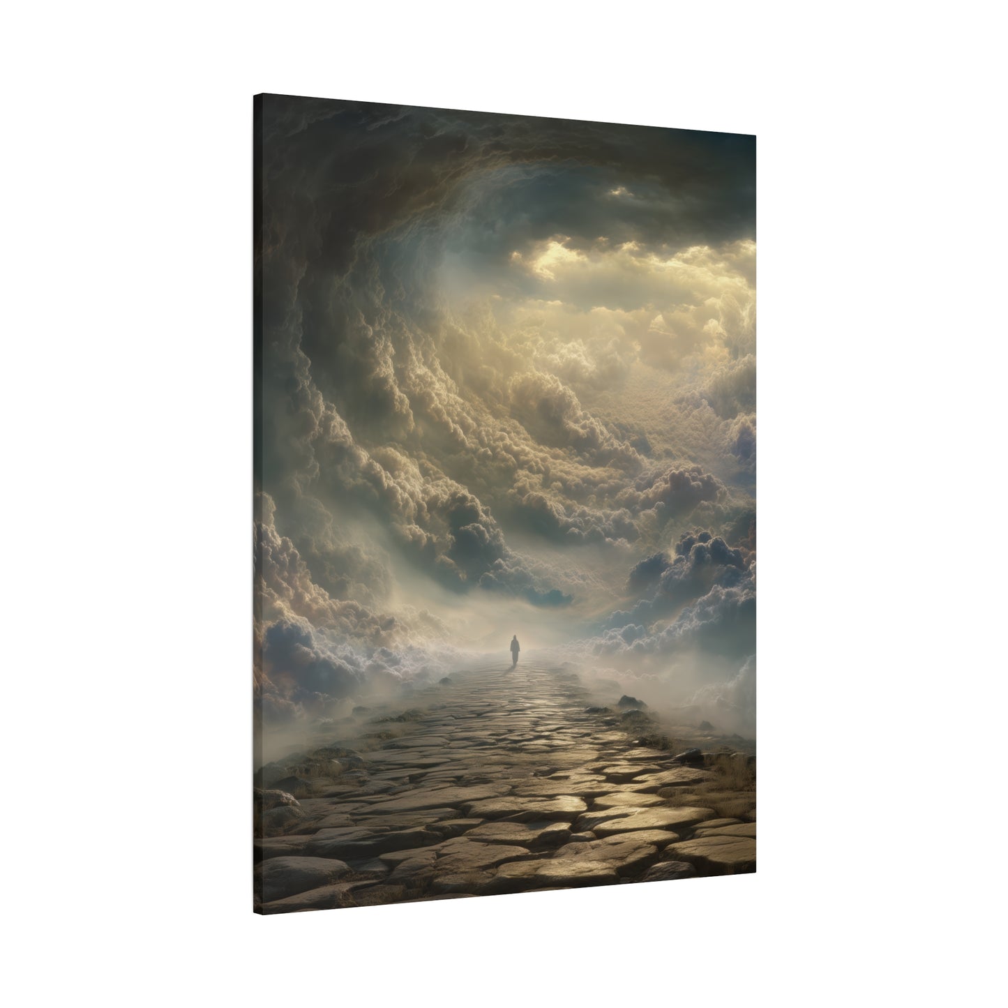 Sky and Pathway Artwork - Canvas & Poster Prints, Dreamy Landscape Canvas, Clouds Home Decor, Sky and Pathway Artwork