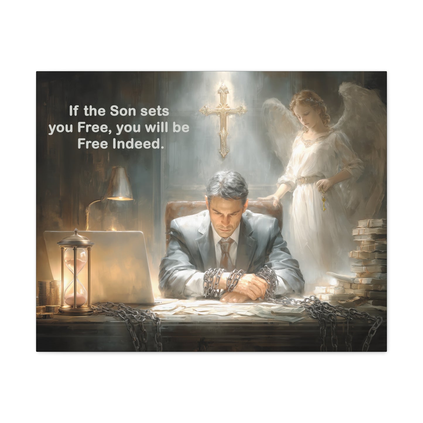 Jesus Cross Art - Canvas & Poster, Religious Decor, Spiritual Wall Art, Christian Home Decor, Religious Quote, Faith-Based Gift