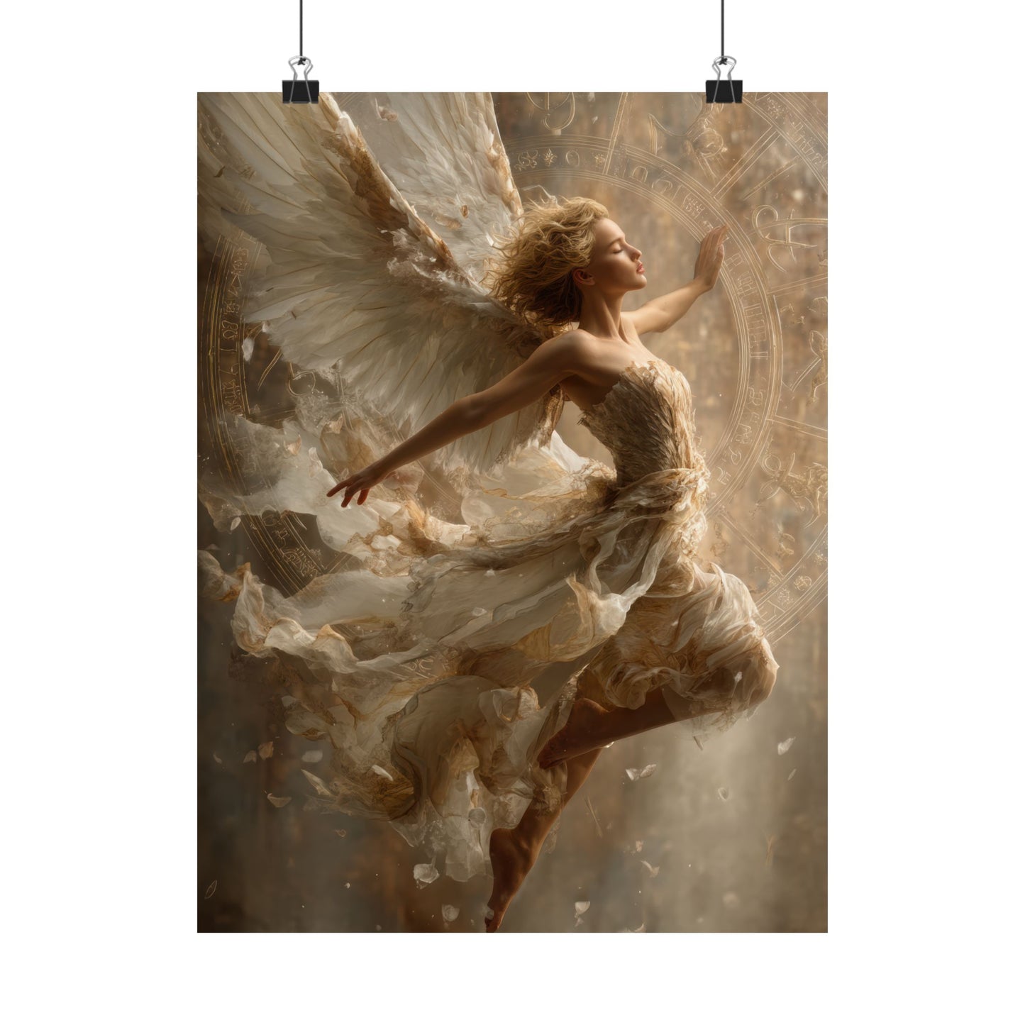 Flying Angel Wall Art - Canvas & Poster Print, Religious Art, Christian Wall Decor, Faith-based Home Decor