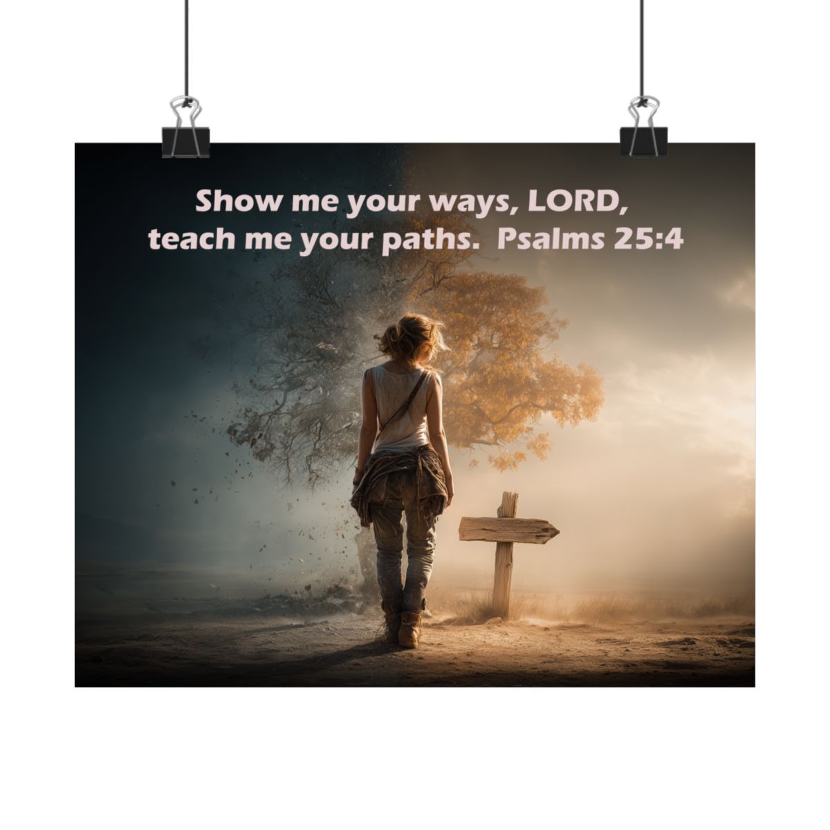 Christian Art - Canvas & Poster Prints, God Showing Sign, Spiritual Wall Decor, Bible Verse Home Decoration, Christian Gift, Faith-based Artwork