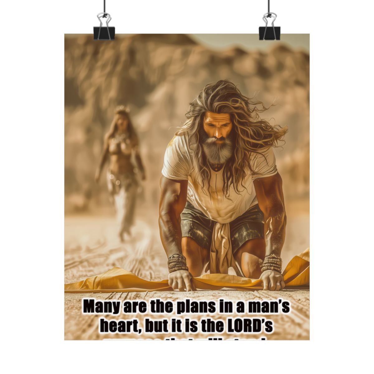 Elijah Canvas Art - Canvas & Poster Print, Bible Quote Wall Decor, Faith-Inspired Home Decor, Gift for Believers, Christian Wall Art