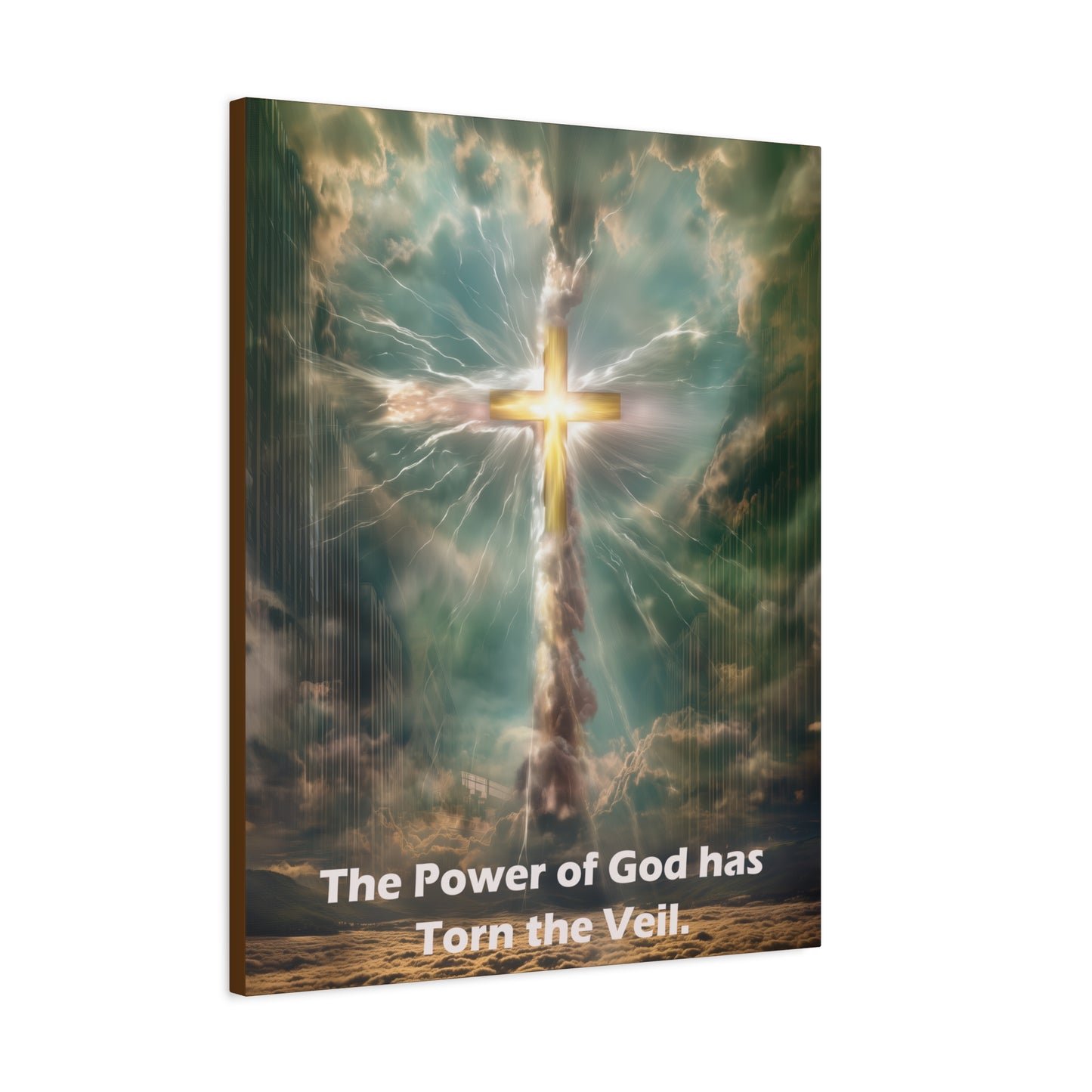 Jesus Cross Art - Canvas & Poster Print, Religious Decor, Spiritual Wall Art, Christian Home Decor, Faith-Based Gift