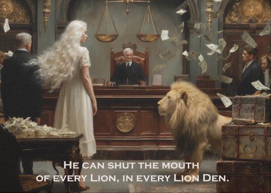 Lion Den Design - Canvas & Poster Prints, Religious Canvas Wall Art, Christian Inspirational Quote, Faith-based Home Decor, Unique Gift ideas, Motivational Quote