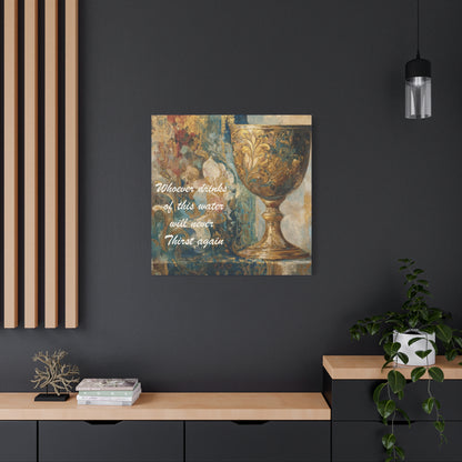 Bible Quote Art Print- Canvas and Poster, Jesus Chalice, Spiritual Home Decor, Faith-based artwork, Christian gift