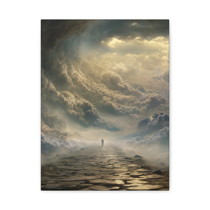 Sky and Pathway Artwork - Canvas & Poster Prints, Dreamy Landscape Canvas, Clouds Home Decor, Sky and Pathway Artwork
